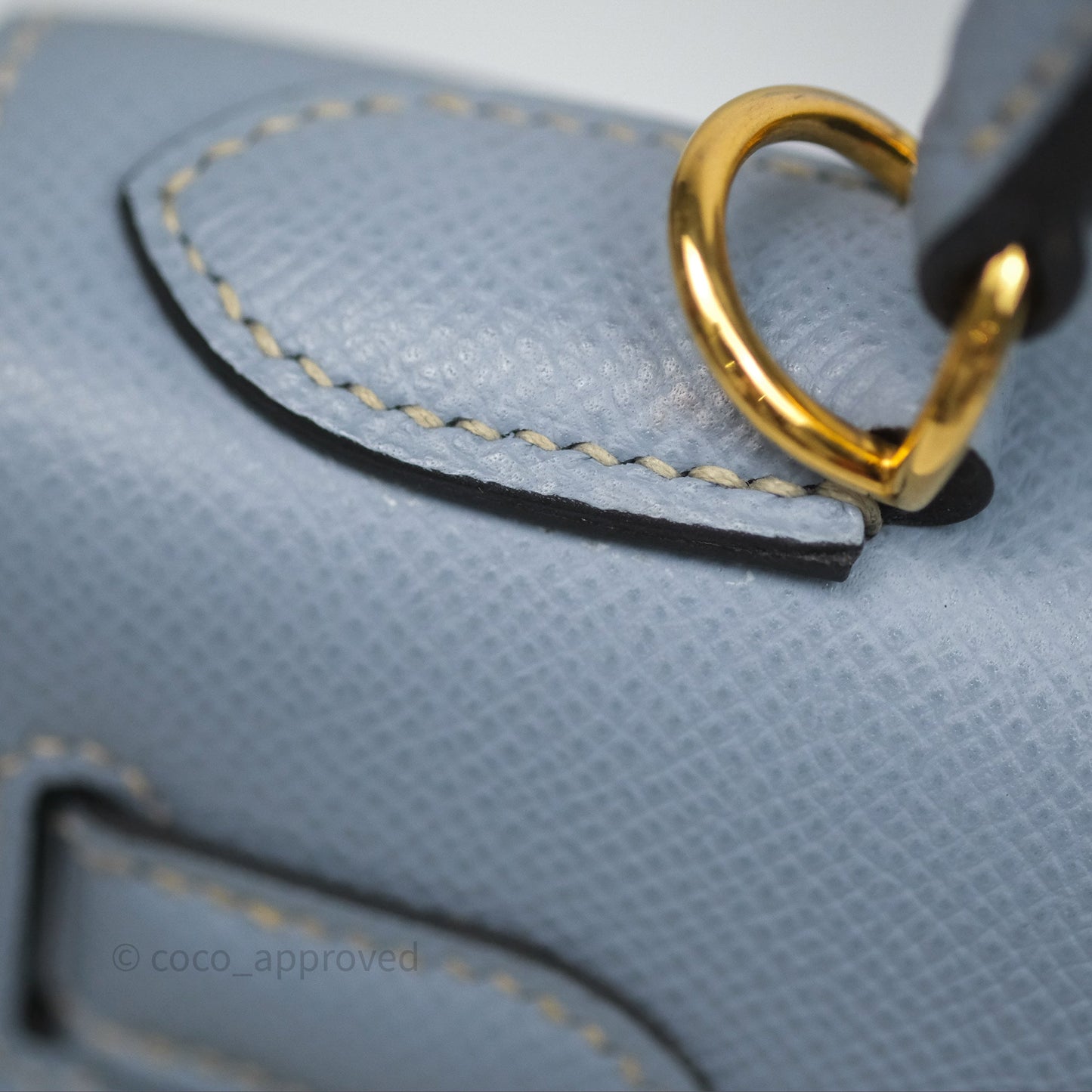 Hermès Kelly II 28 Sellier Bleu Lin J7 Epsom Gold Hardware