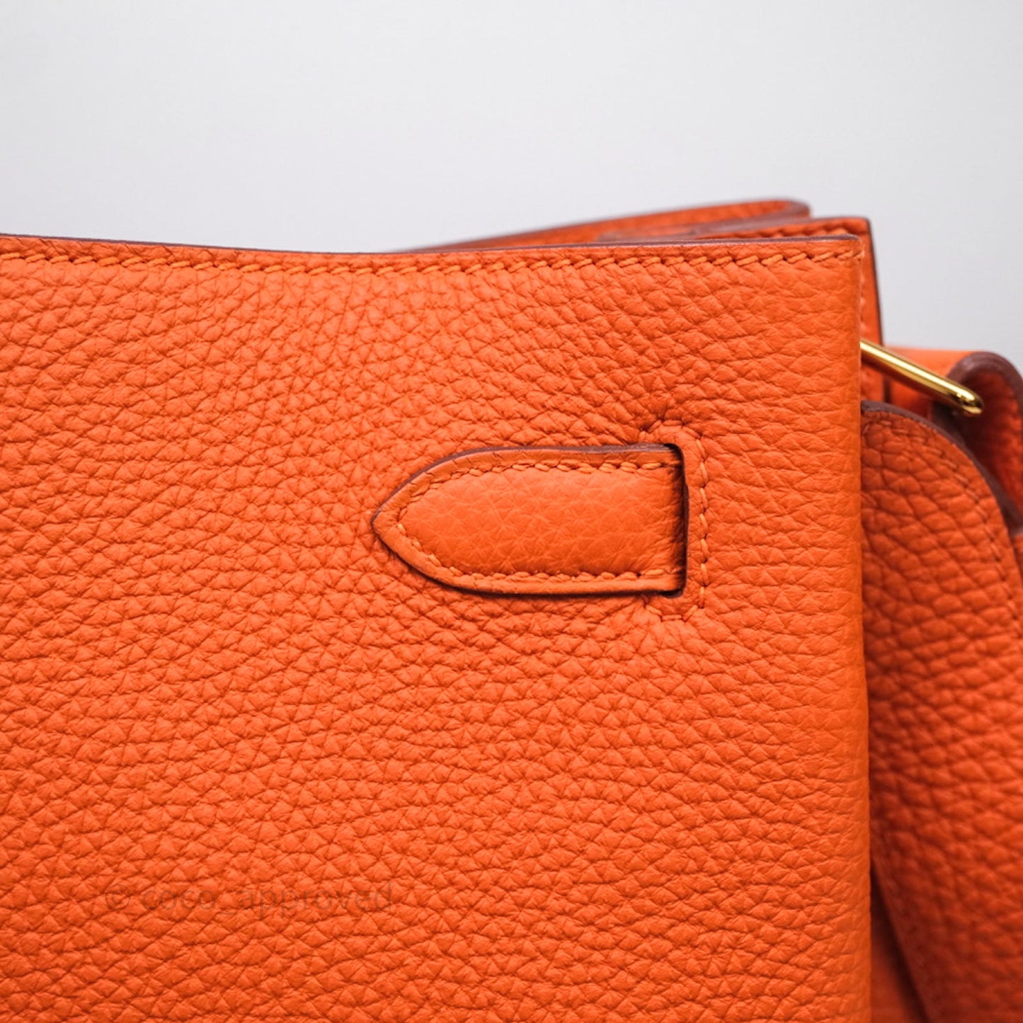 Hermes Kelly So Orange Togo Gold Hardware