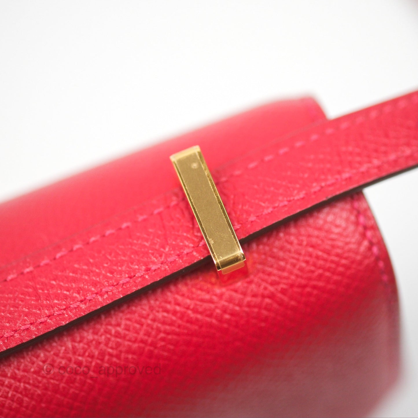 Hermès Constance Mini 18cm Red Epsom Gold Hardware