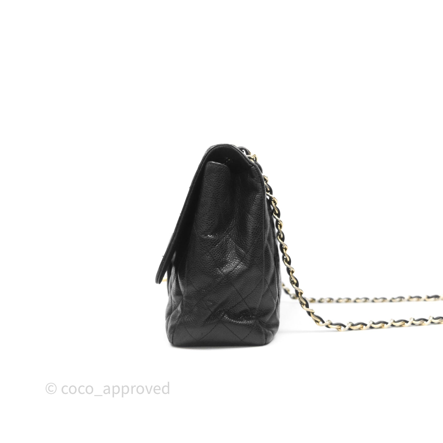 Chanel Jumbo Single Flap Black Caviar Gold Hardware⁣⁣
