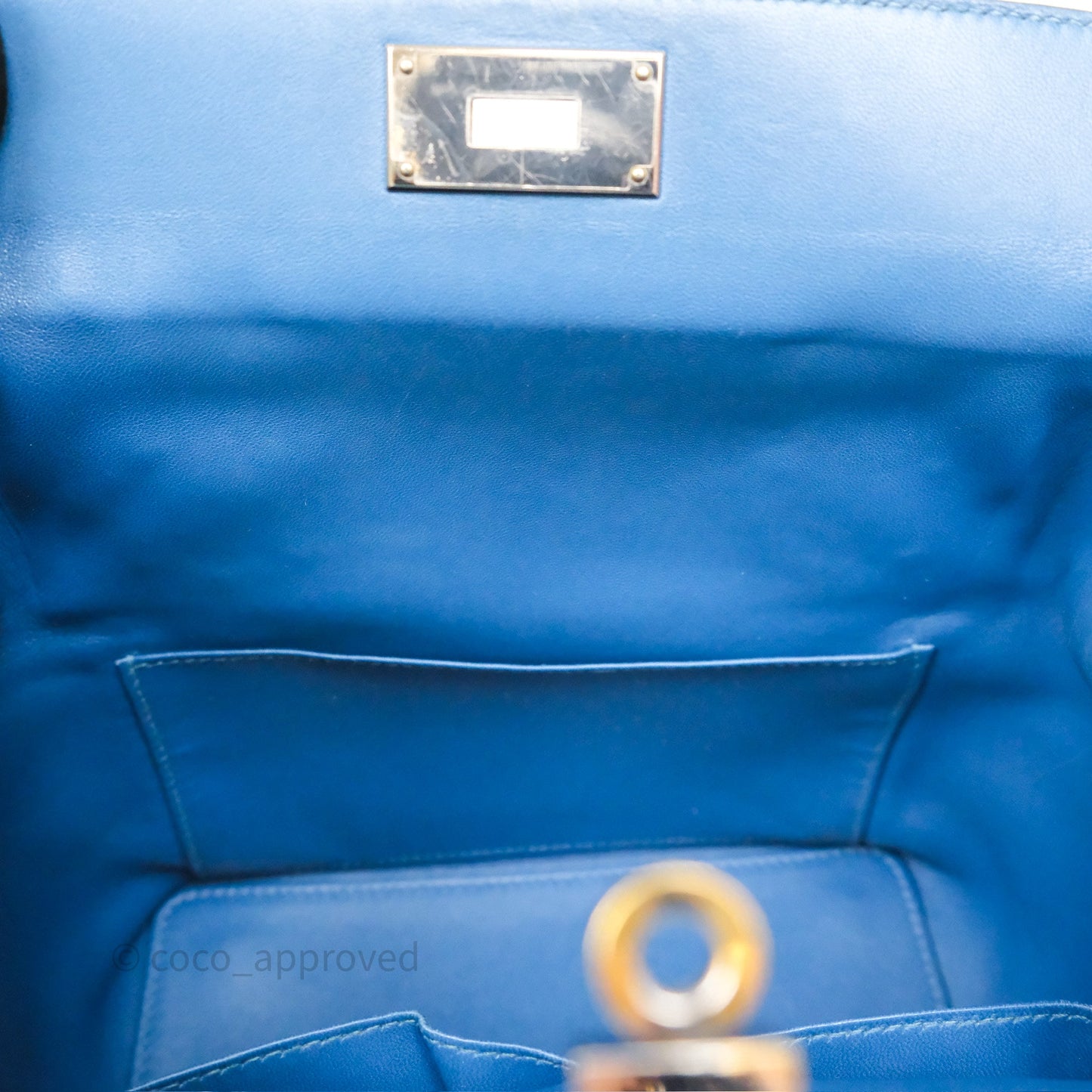 Hermès ToolBox 20 Bleu Cobalt 7C Evercolor Palladium Hardware