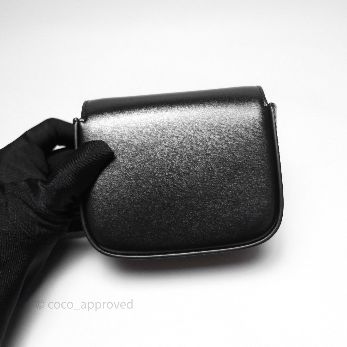 Celine Mini Claude Triomphe Bag Black Shiny Calfskin