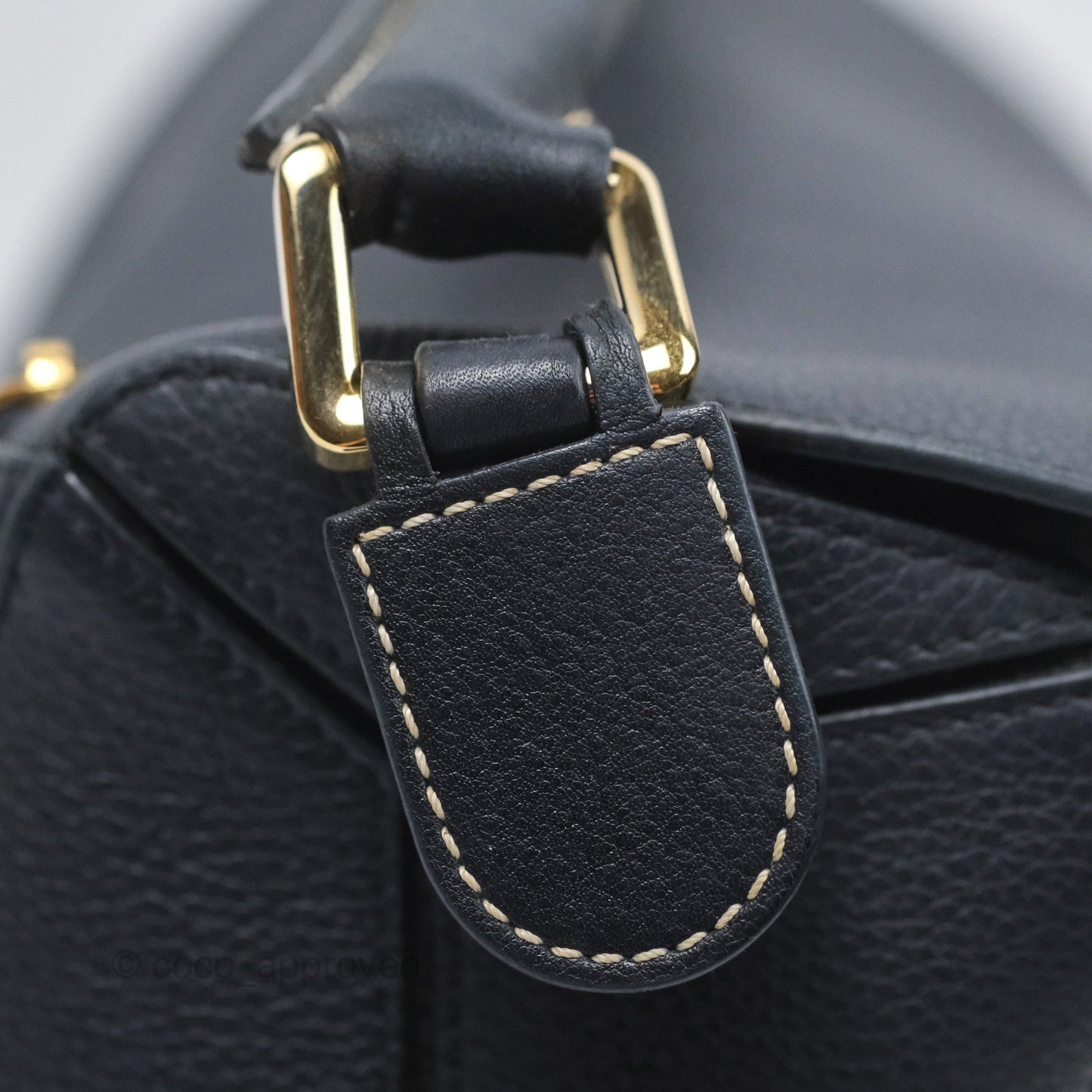Loewe Medium Puzzle Bag Navy Calfskin Gold Hardware