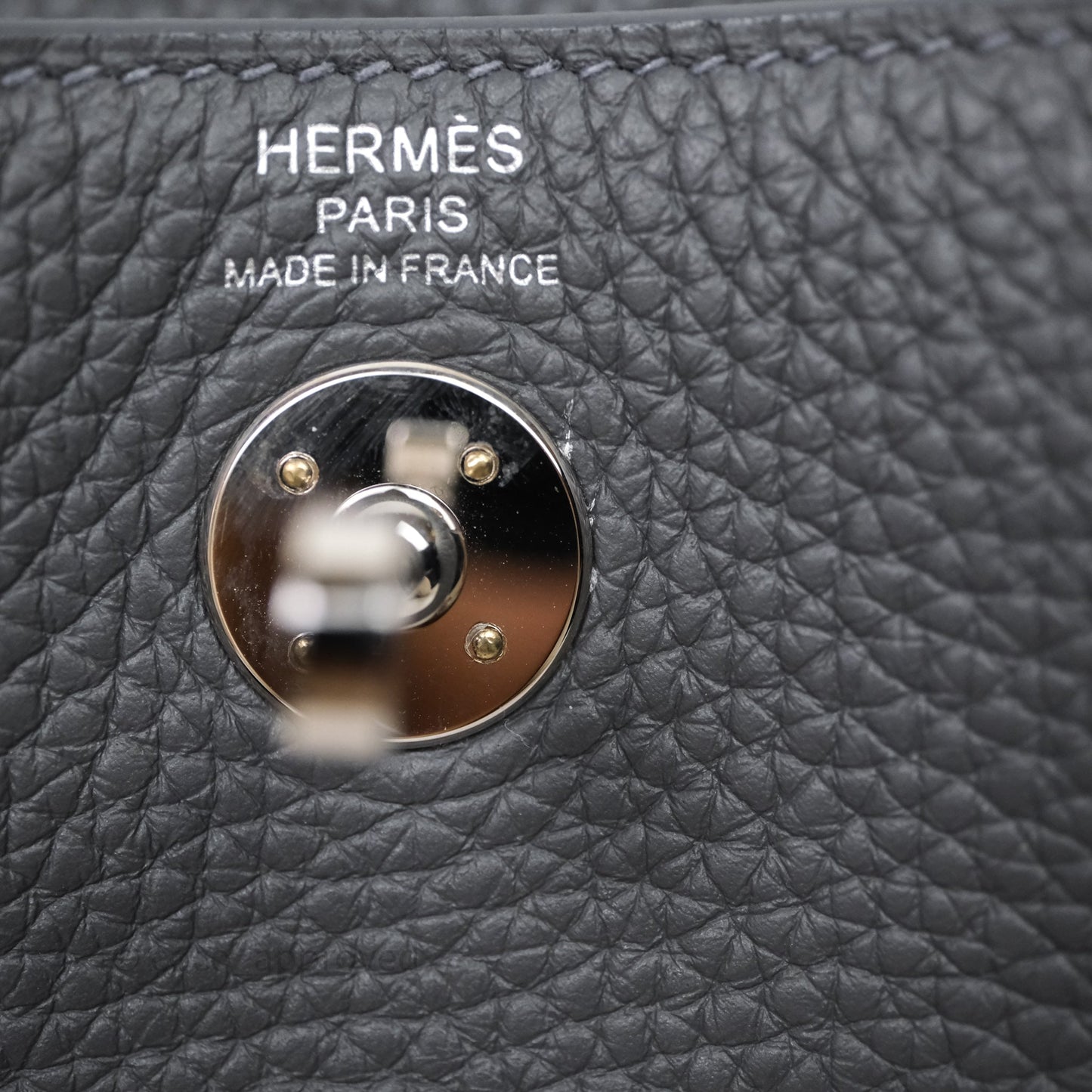 Hermès Mini Lindy II 85 Ardoise Clemence Palladium Hardware
