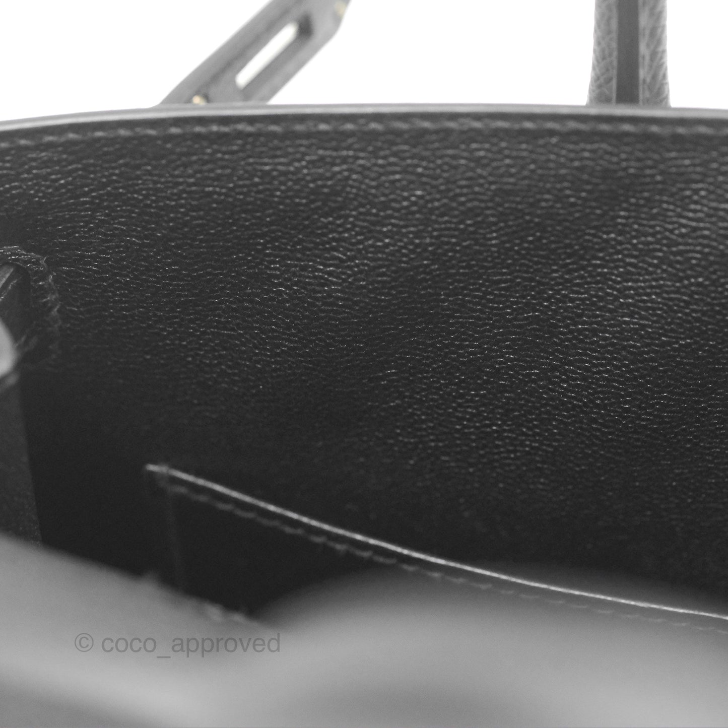 Hermes Birkin 25 Sellier Black Noir 89 Epsom Palladium Hardware