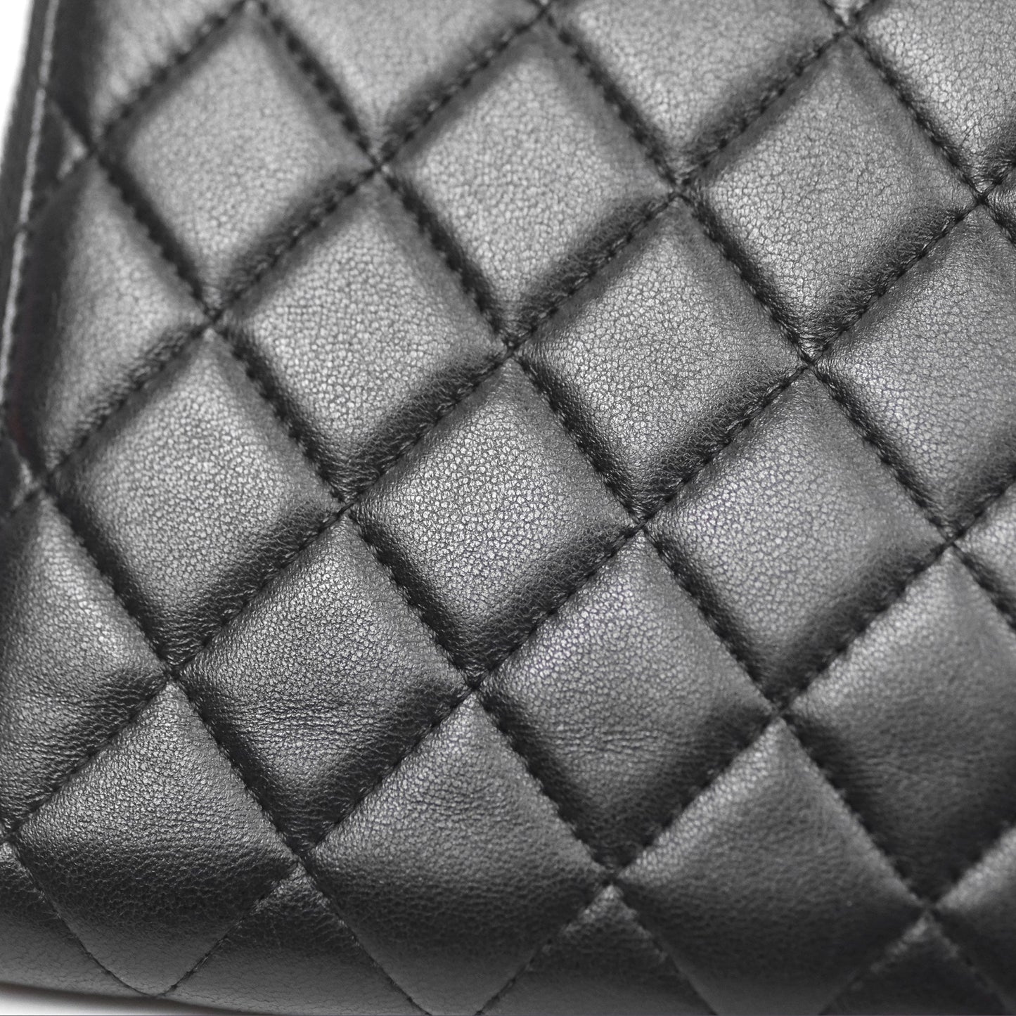 Chanel Zip Around Organiser Wallet Black Lambskin Gold Hardware
