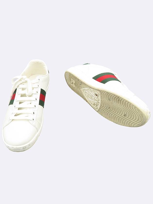 Luxury Gucci Trending 2025 Luxury Gucci Trending 2025 387993 White Color Leather Green Red Three Stripes Detail Ace Snake Pattern Lace Up Women s Sneakers 35