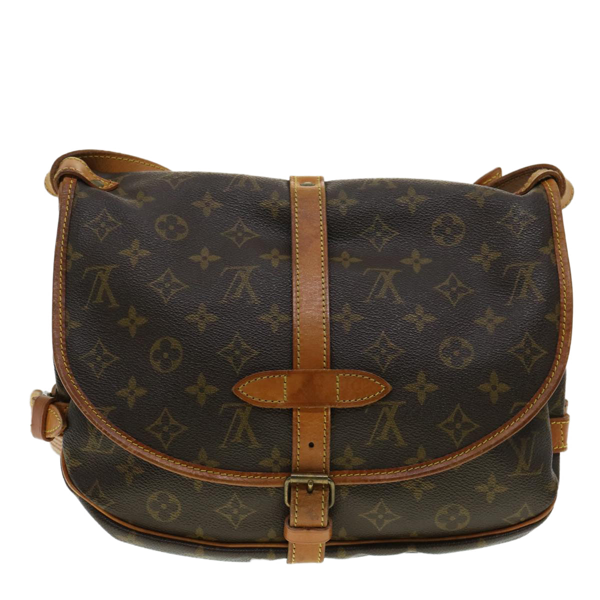 LOUIS VUITTON Monogram Saumur 30 Shoulder Bag M42256 LV 33179