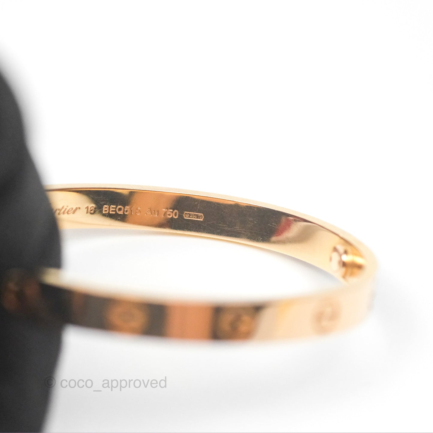Cartier Love Bracelet Rose Gold Size 16