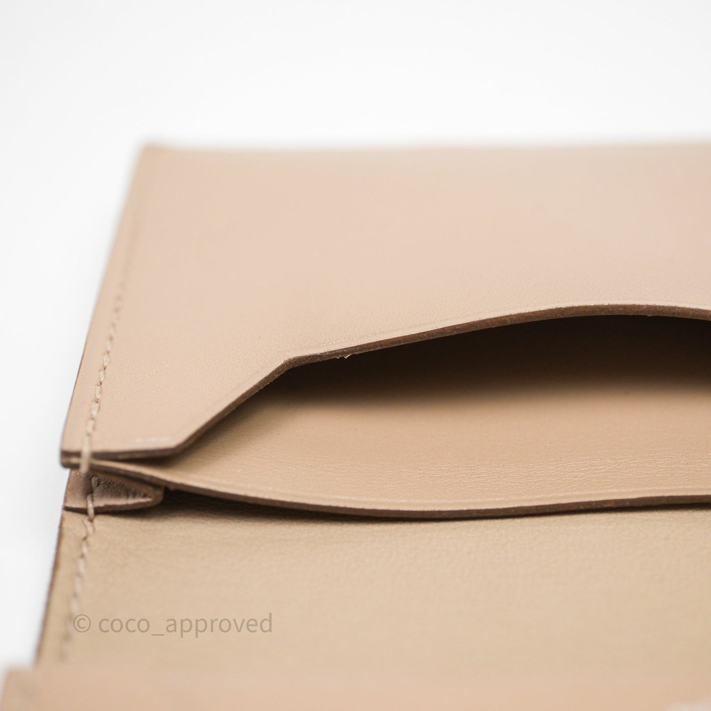 Hermès Bearn Card Holder Taupe 16 Swift Palladium Hardware