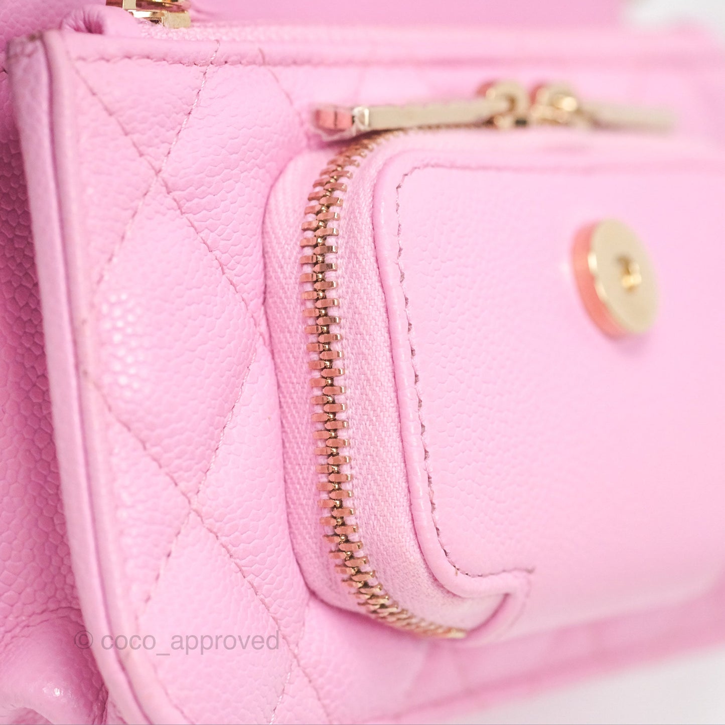 Chanel Business Affinity Clutch With Chain Pink Caviar Gold Hardware