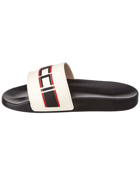 Luxury Gucci Trending 2025 Logo Stripe Rubber Slide