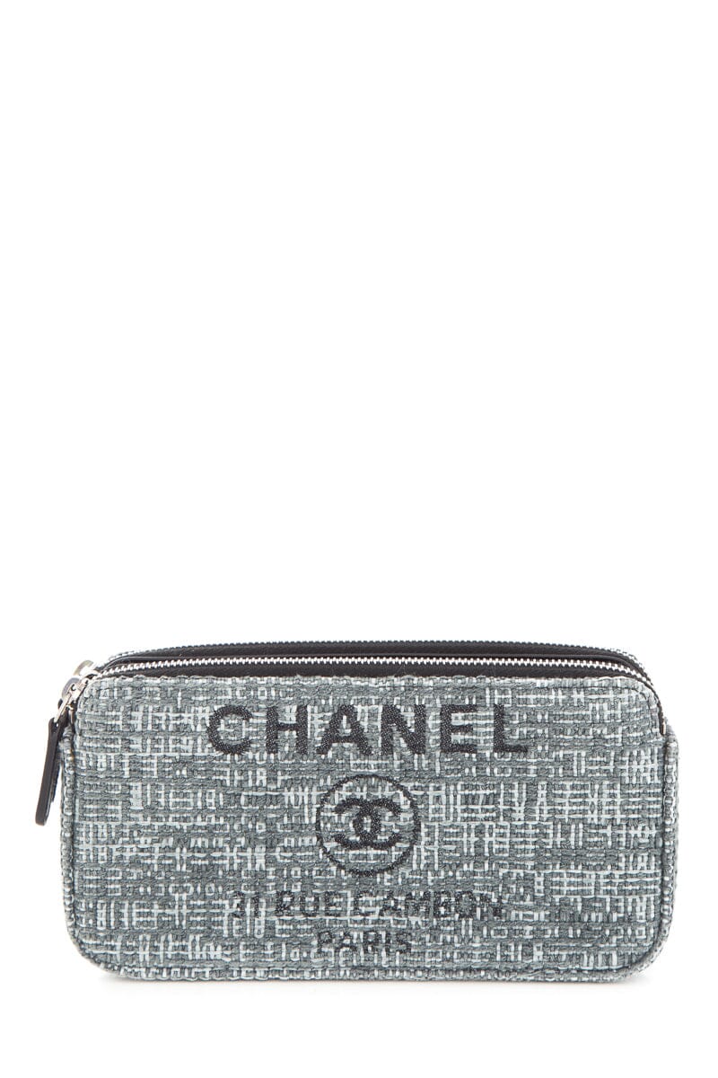 Luxury Chanel 2018 Grey Deauville Clutch on Chain Handbag