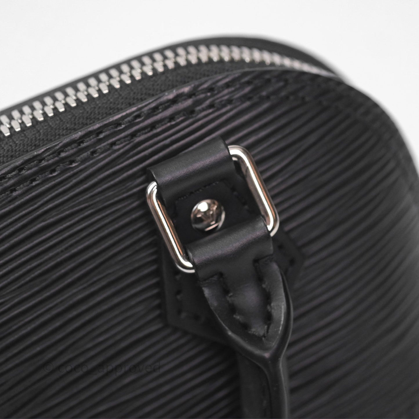 Louis Vuitton Alma Nano Black Silver Hardware
