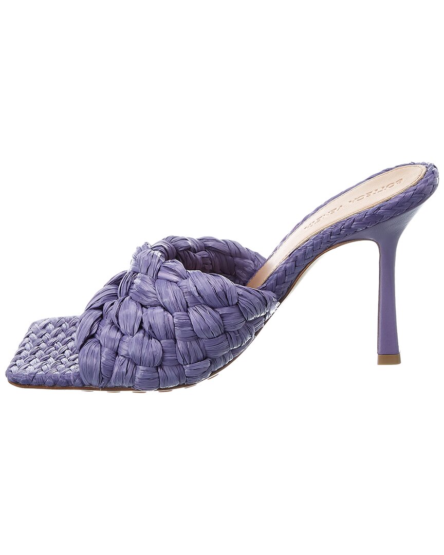 Luxury Bottega Veneta Stretch Raffia & Leather Sandal