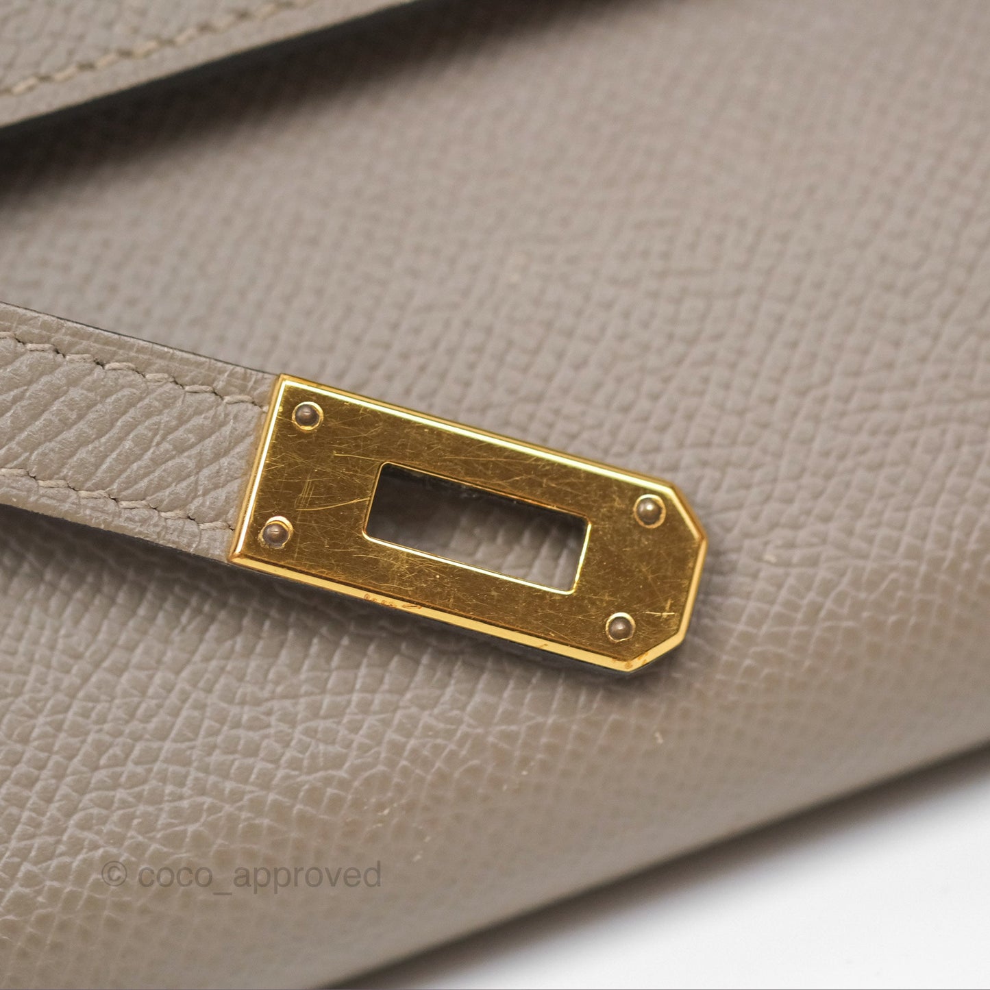 Hermès Kelly Wallet Gris Asphalte M8 Epsom Gold Hardware