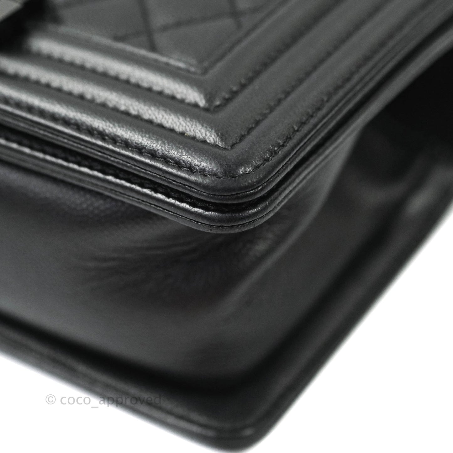 Chanel Quilted So Black Small Boy Caviar