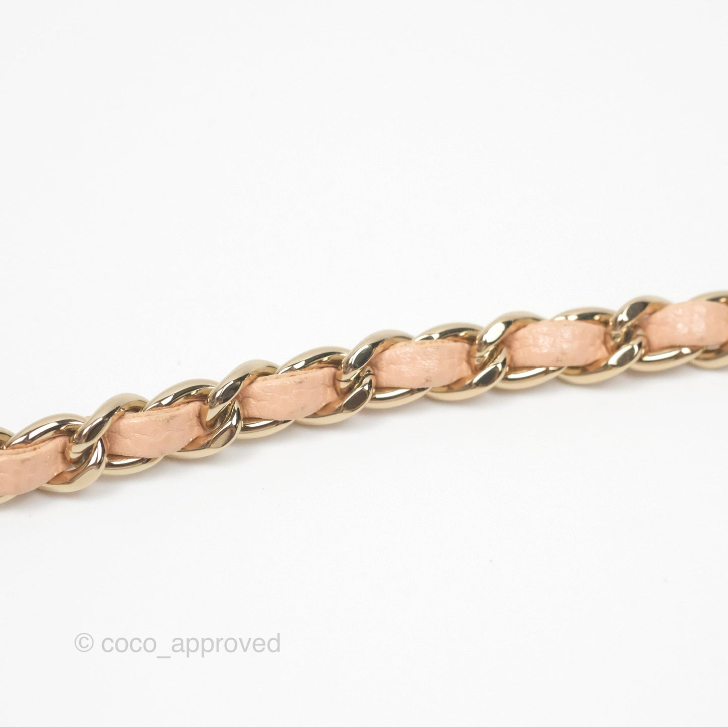 Chanel Quilted Mini Coco Handle Caviar Pink Beige Gold Hardware
