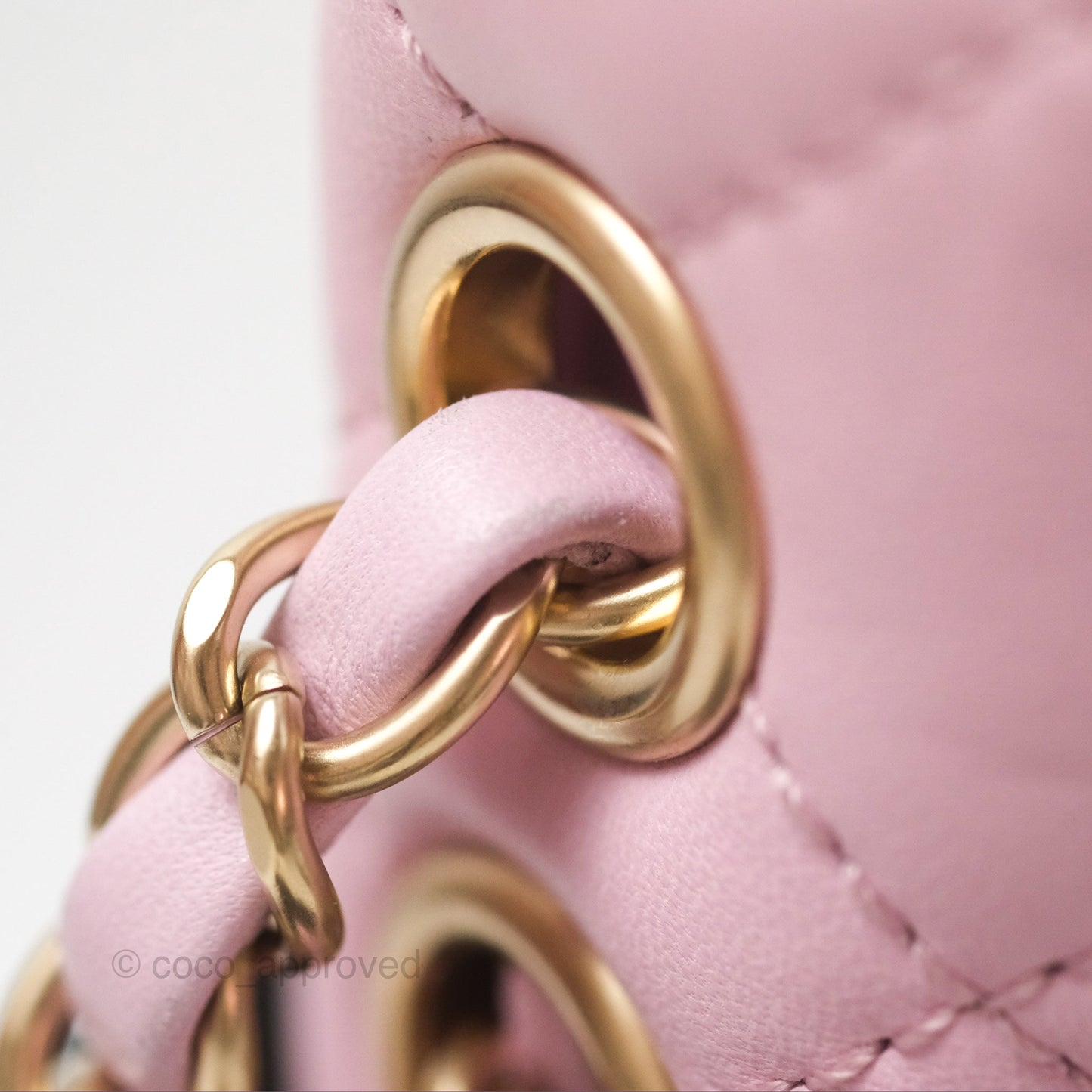 Chanel Quilted Flap Bag Pink Lambskin Aged Gold Hardware