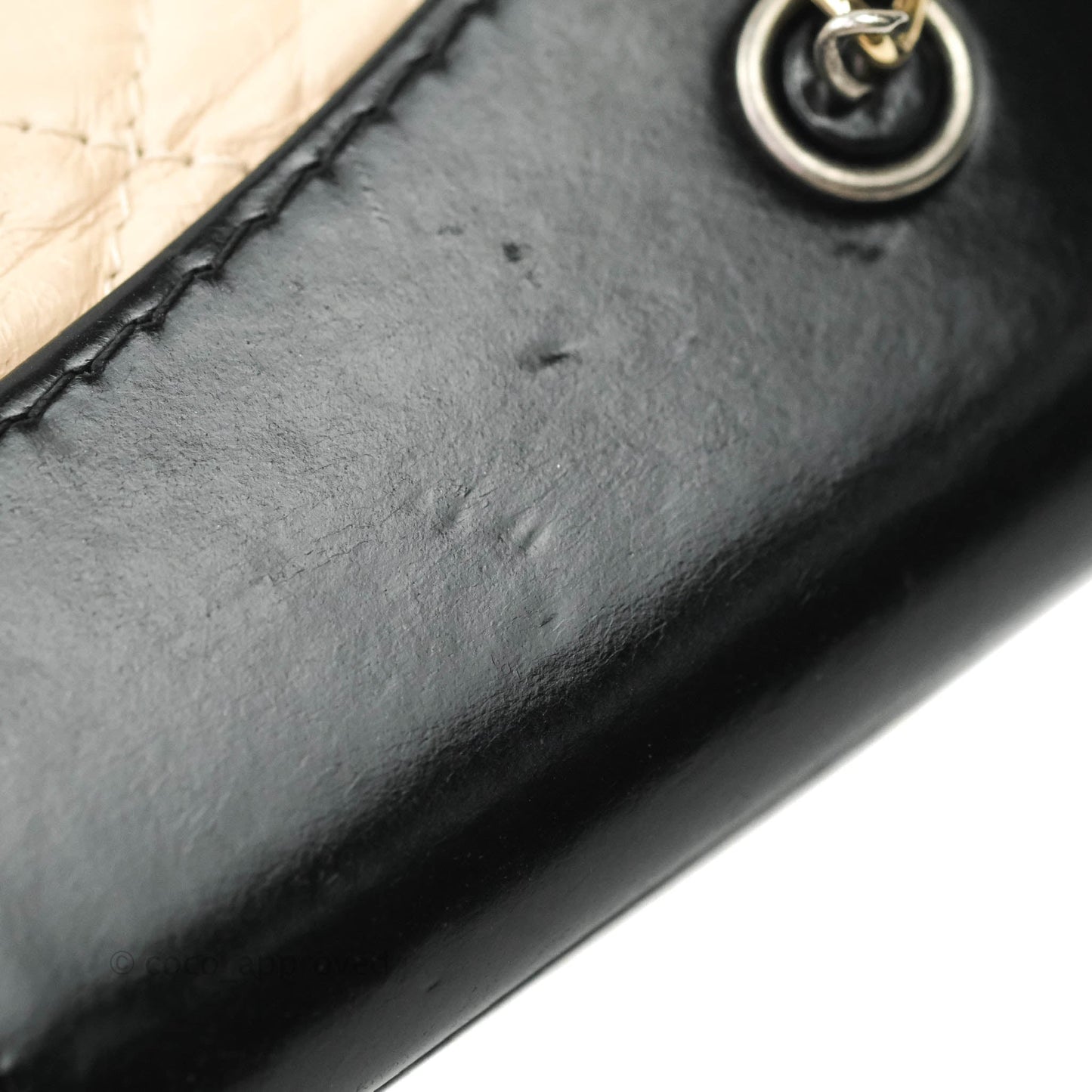 Chanel Quilted Small Gabrielle Backpack Black/Beige Aged Calfskin