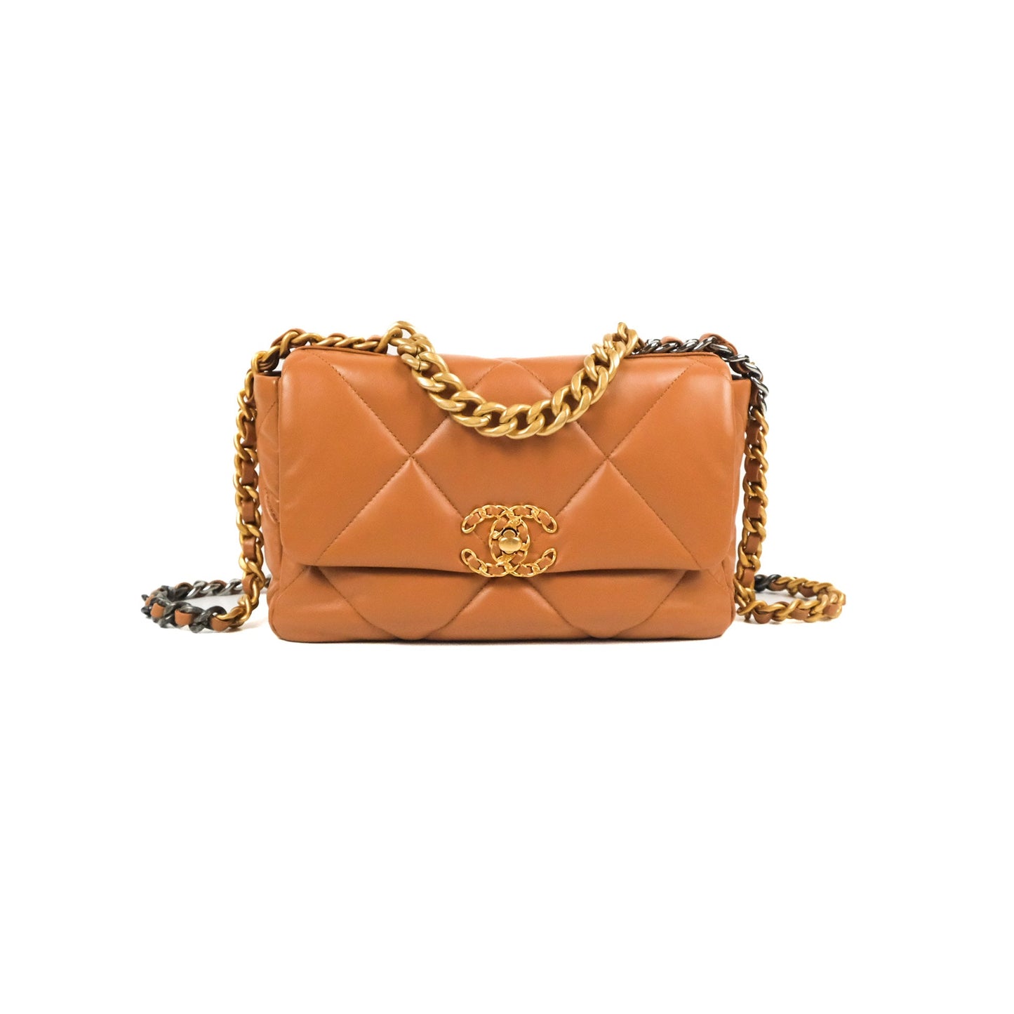 Chanel 19 Small Caramel Brown Mixed Hardware 21A