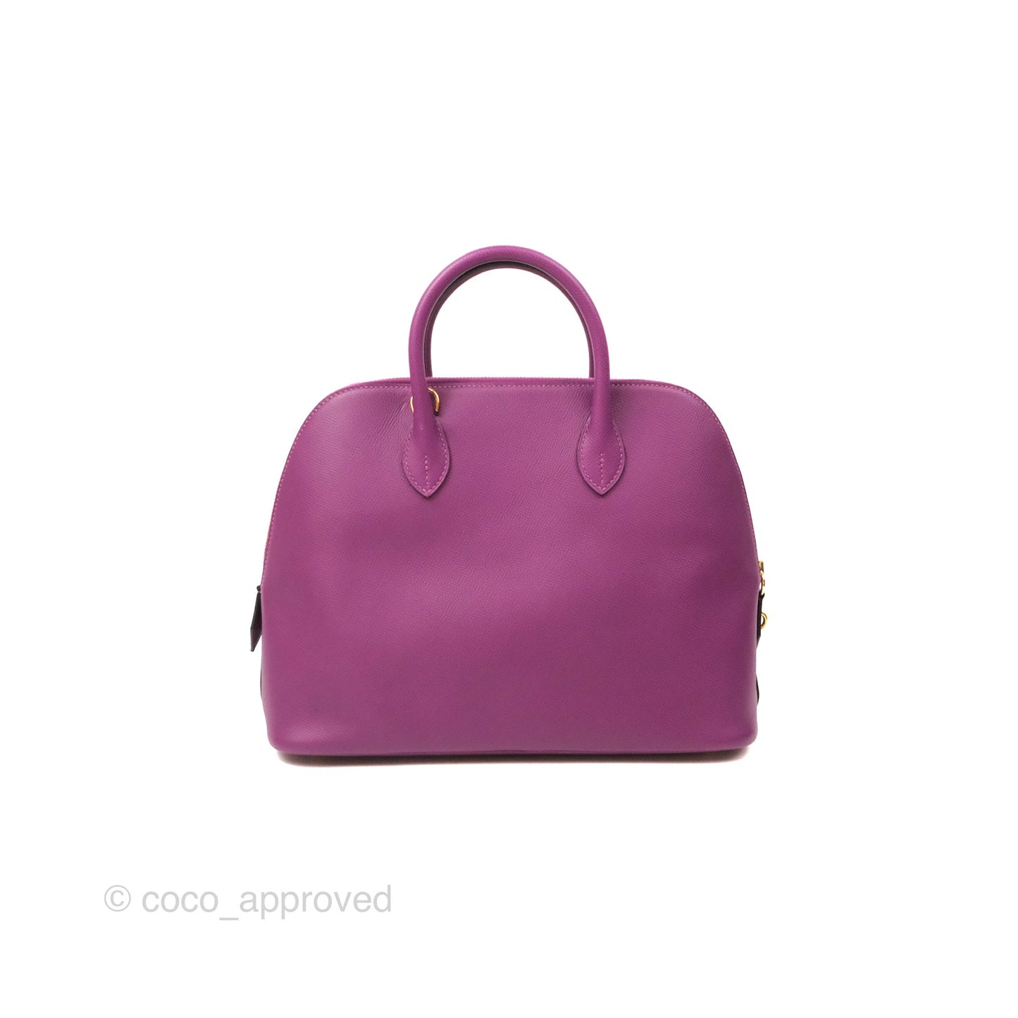 Hermès Bolide 1923 31 Purple Epsom Palladium Hardware