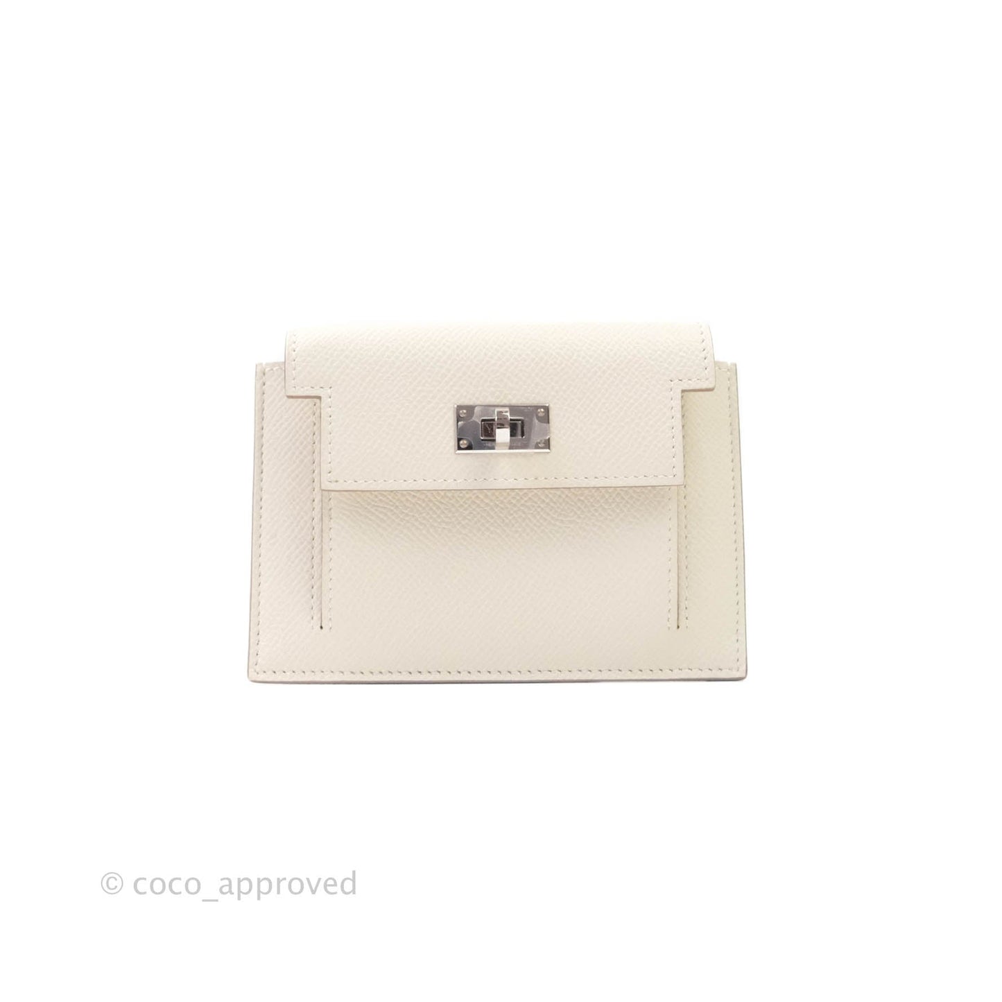 Hermès Kelly Pocket Compact Wallet Epsom Cream