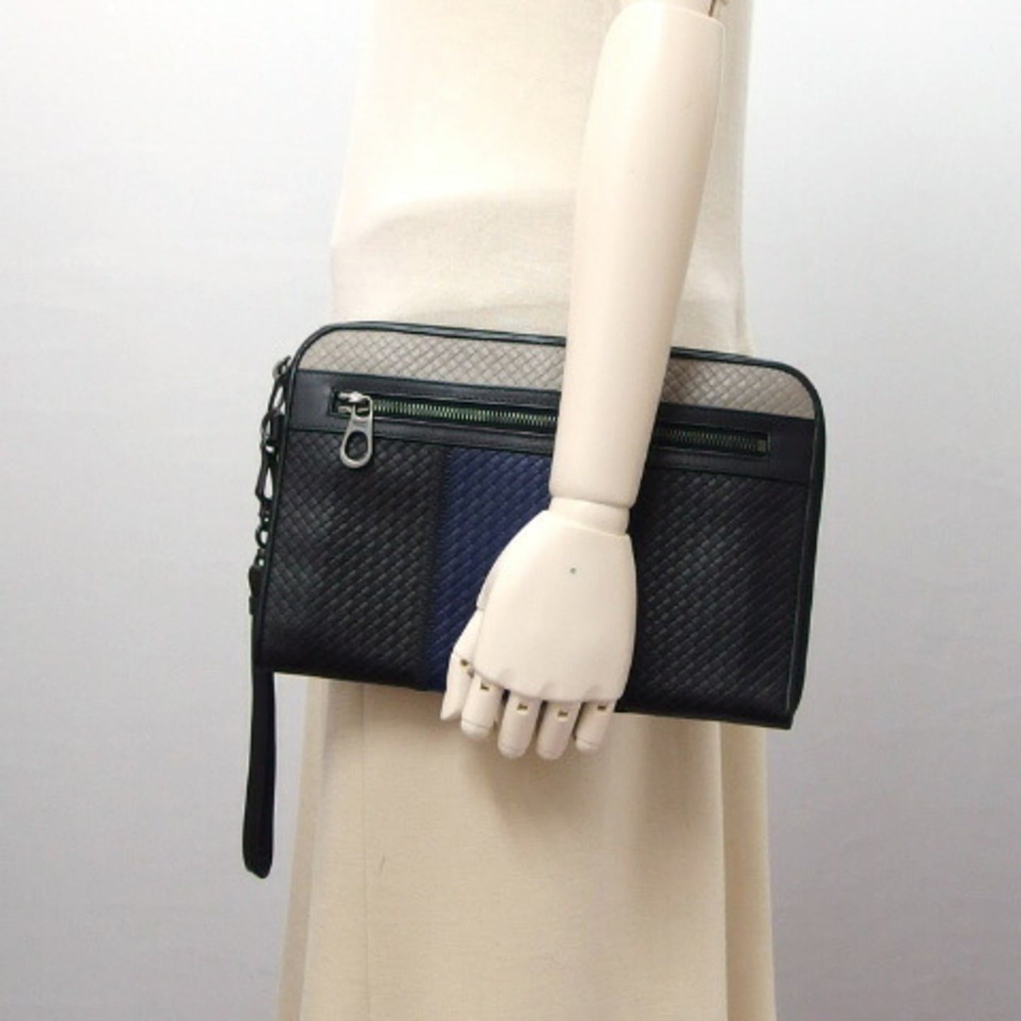 Luxury Bottega Veneta   blue Leather Clutch Bag ()