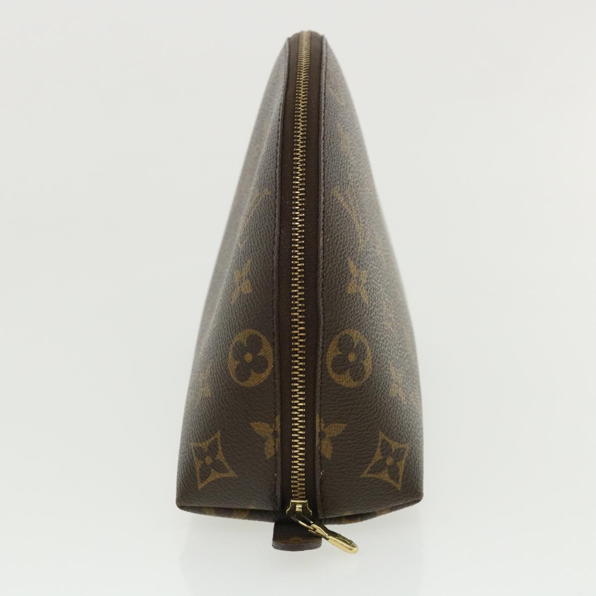 LOUIS VUITTON Monogram Trousse Demi Ronde Cosmetic Pouch M47520 LV 33322