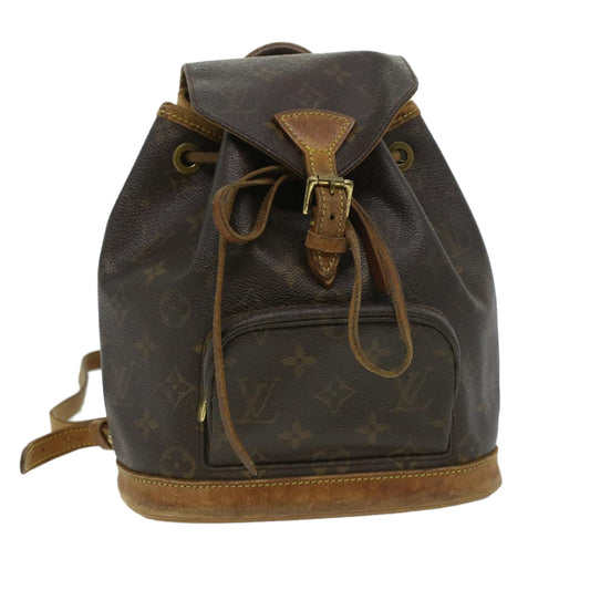 LOUIS VUITTON Monogram Montsouris PM Backpack M51137 LV 33338