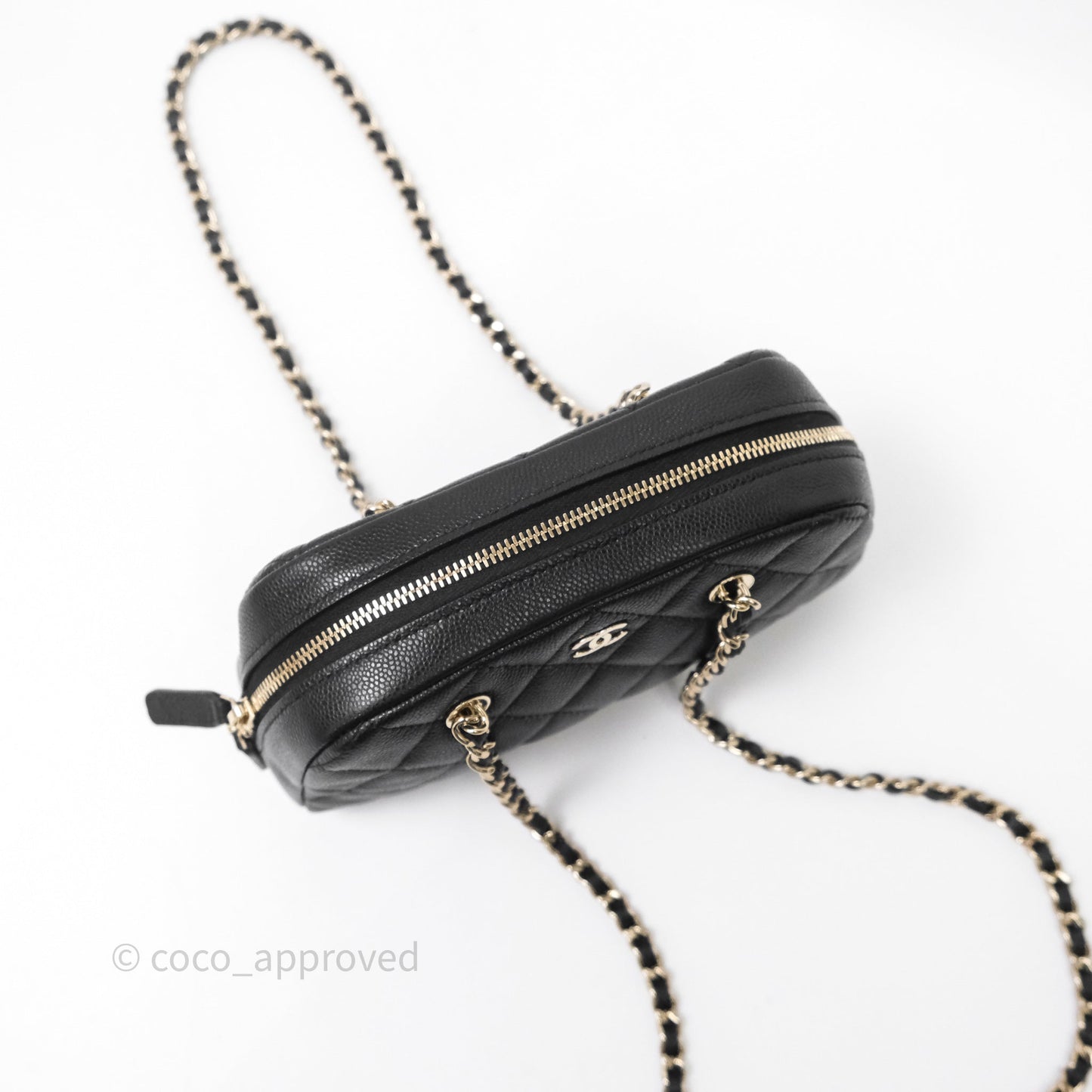 Chanel Clutch with Chain Caviar Black Gold Hardware