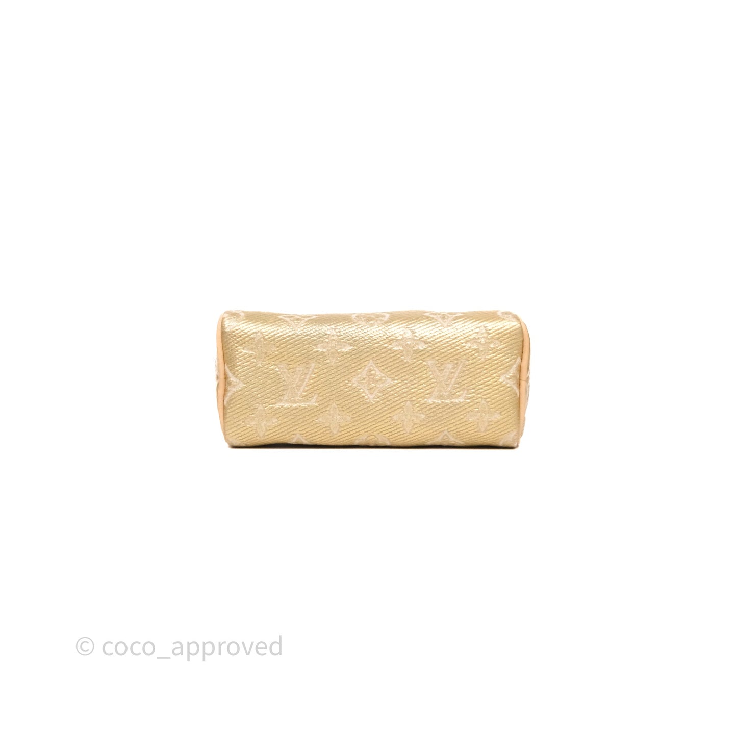 Louis Vuitton Nano Speedy Monogram Gold Jacquard Fabric