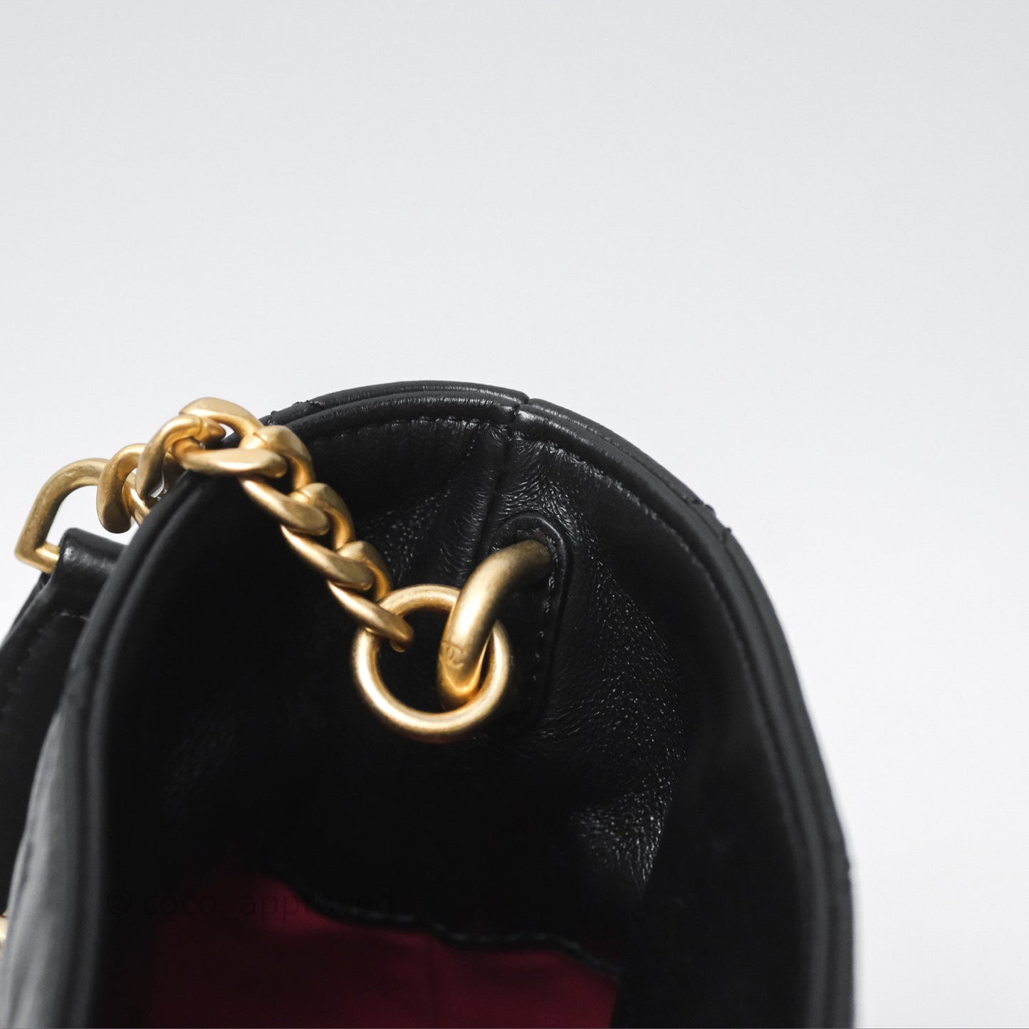 Chanel Enamel CC Bucket Bag Black Lambskin Gold Hardware 22P