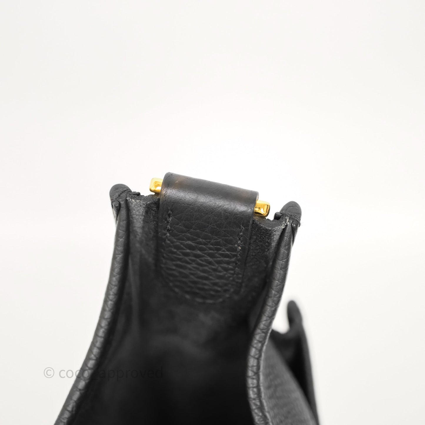 Hermes Evelyne III 29 Black Clemence Gold Hardware