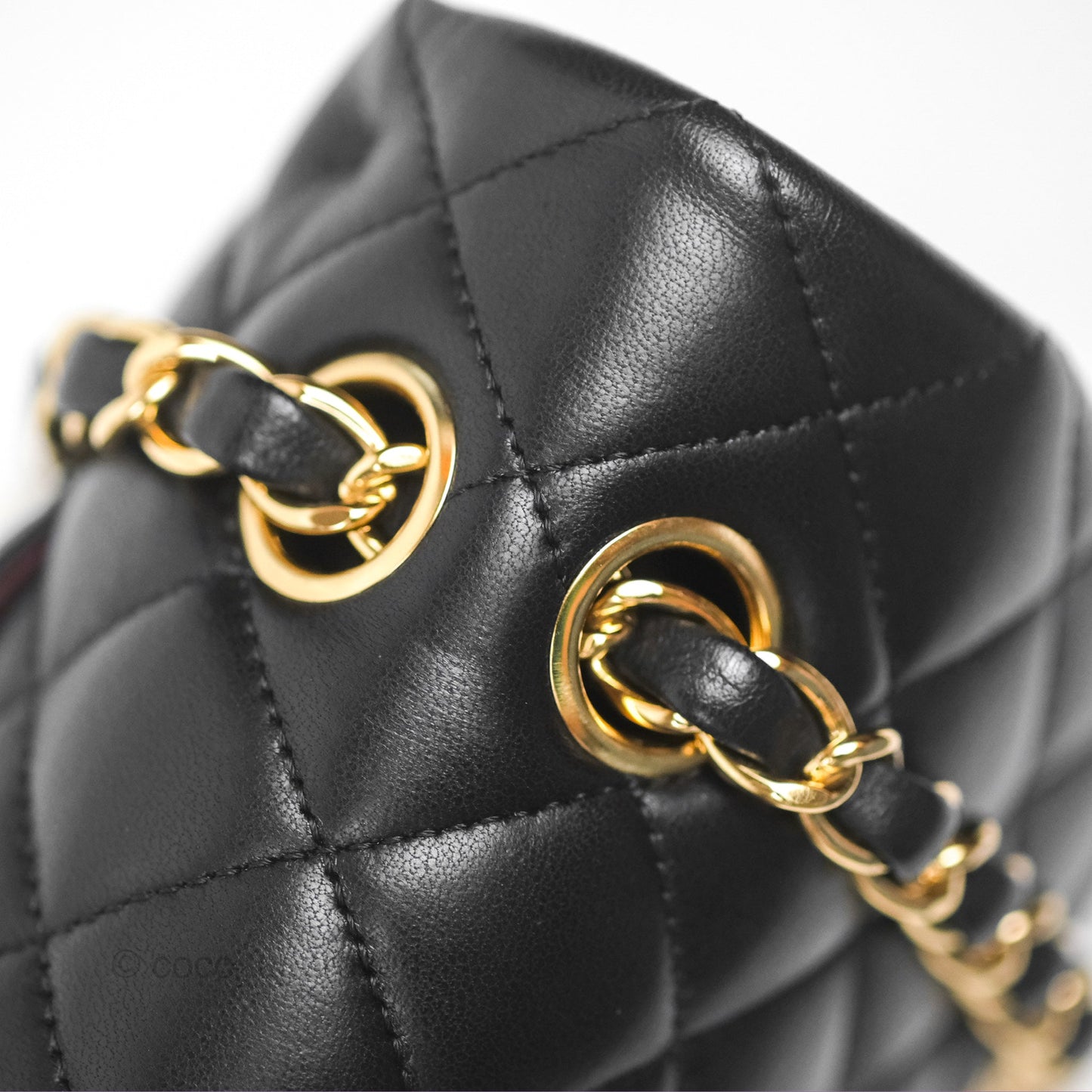 Chanel Classic M/L Medium Flap Quilted Black Lambskin Gold Hardware