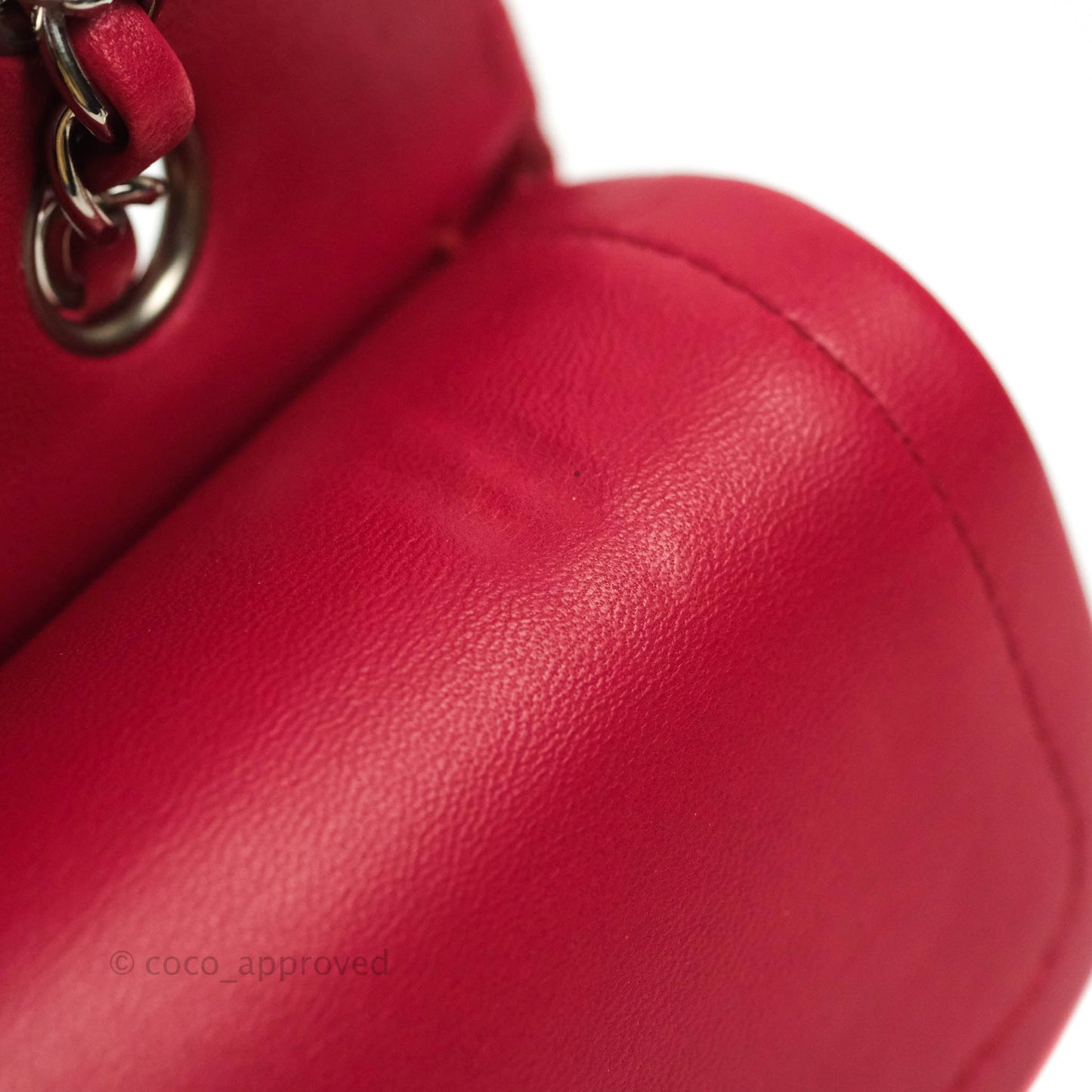 Chanel Classic M/L Medium Double Flap Red Lambskin Silver Hardware