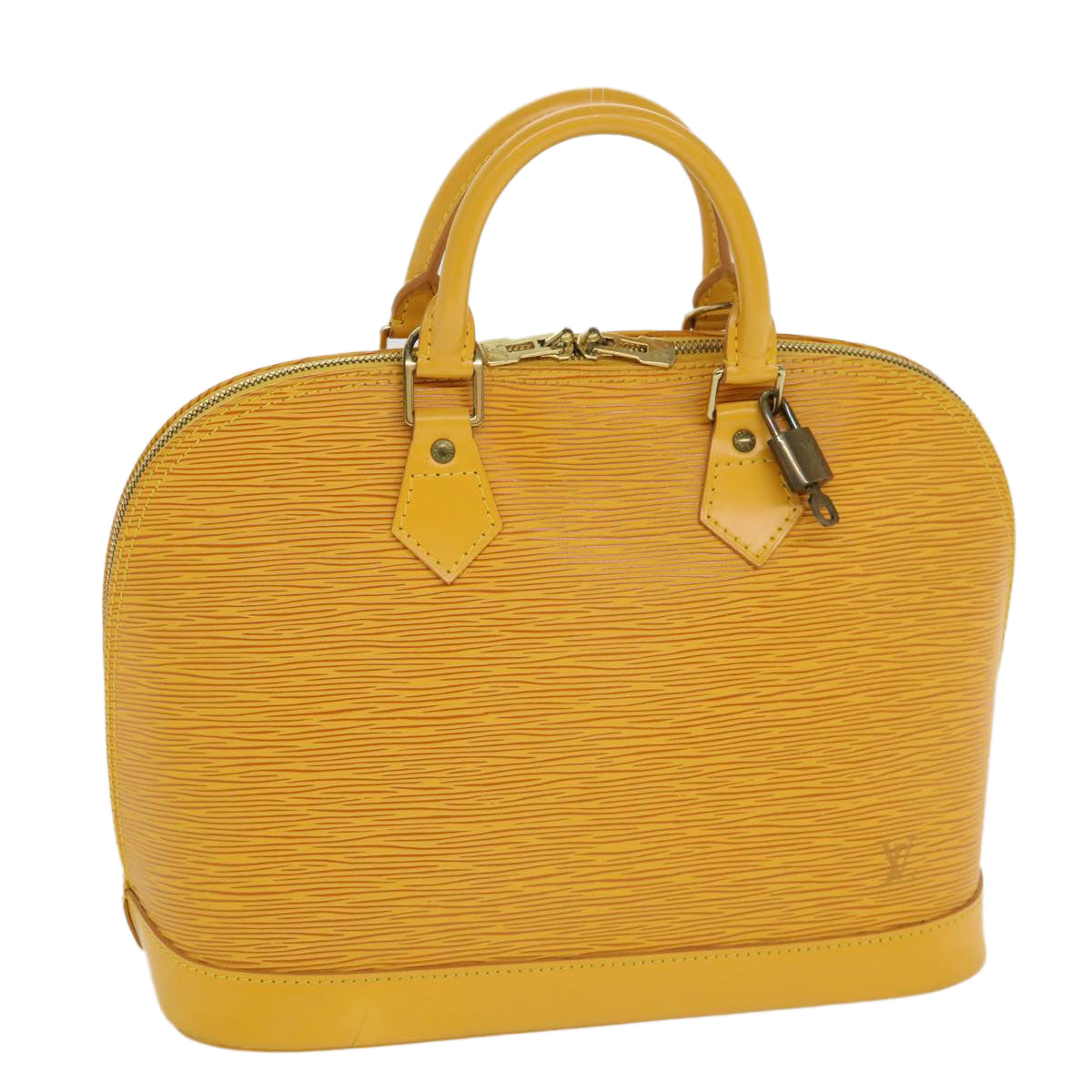 LOUIS VUITTON Epi Alma Hand Bag Yellow M52149 LV 33475