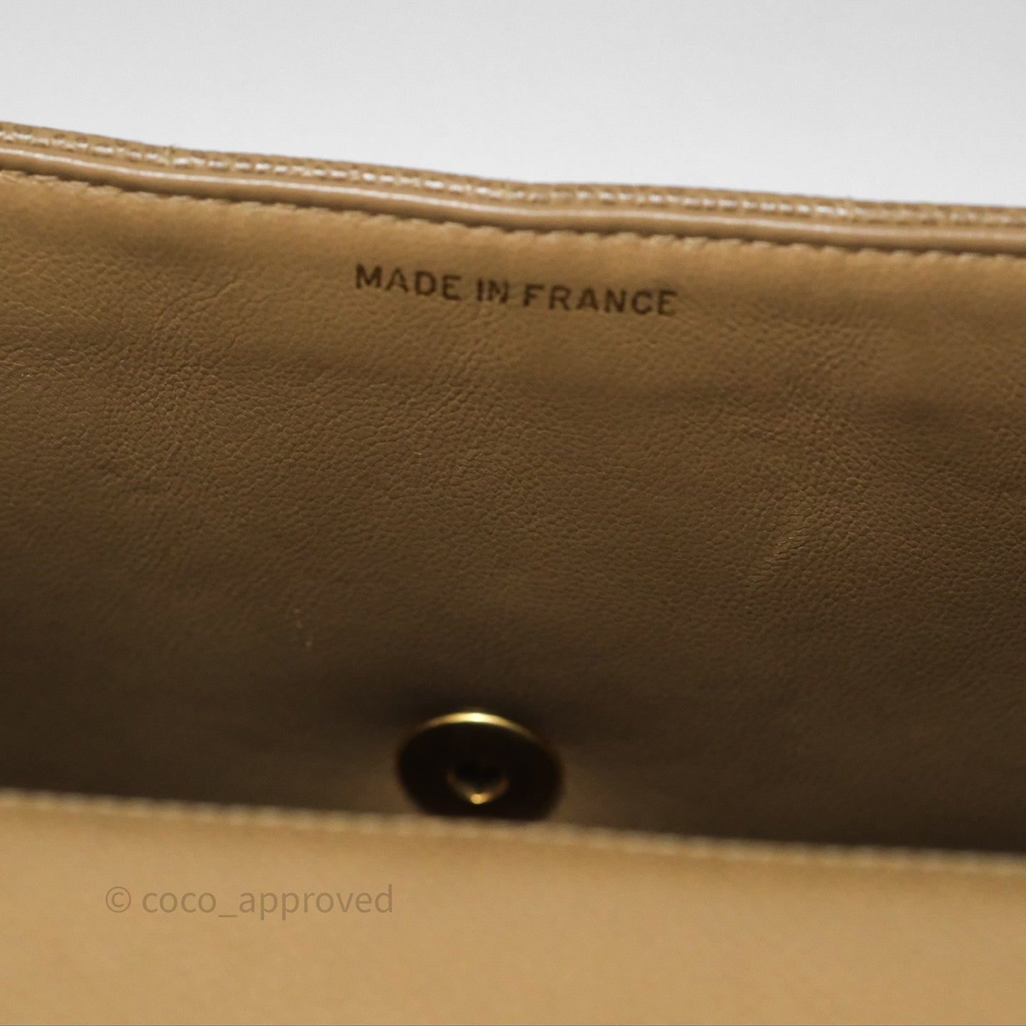 Chanel Vintage Vertical Quilted Jumbo Single Flap Beige Caviar 24K Gold Hardware