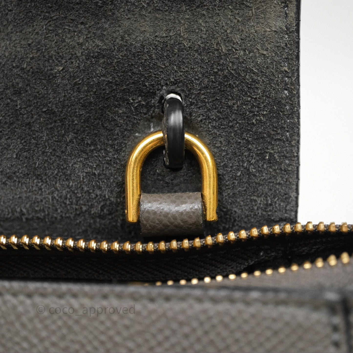 Celine Pico Belt Bag Grey Grained Calfskin Gold Hardware