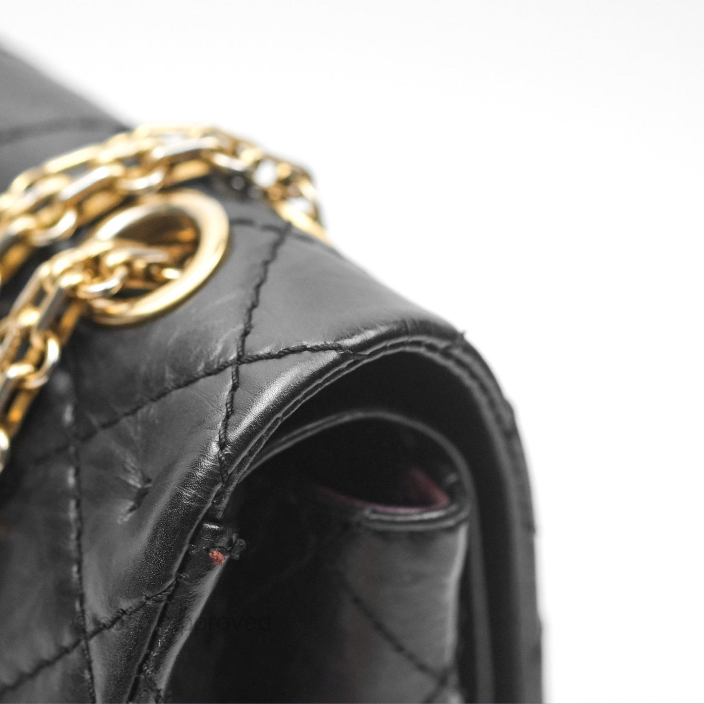 Chanel Reissue 225 Quilted Black Aged Calfskin Aged Gold Hardware