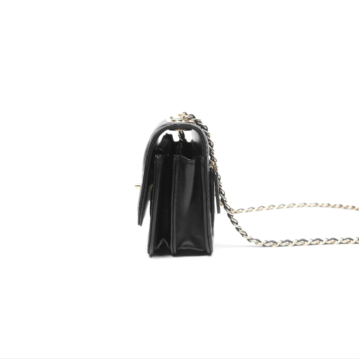 Chanel Mini Trendy WOC Black Lambskin Gold Hardware