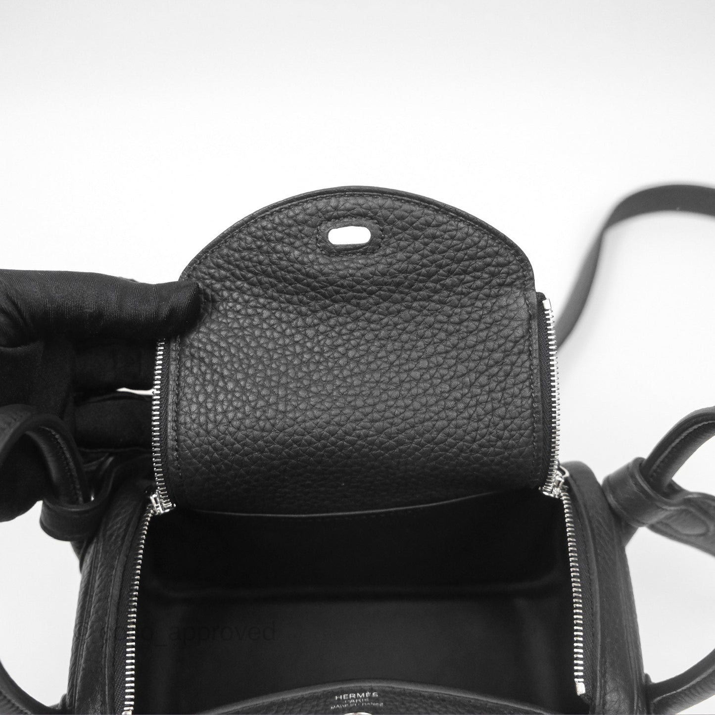 Hermès Mini Lindy 20 Noir 89 Clemence Palladium Hardware