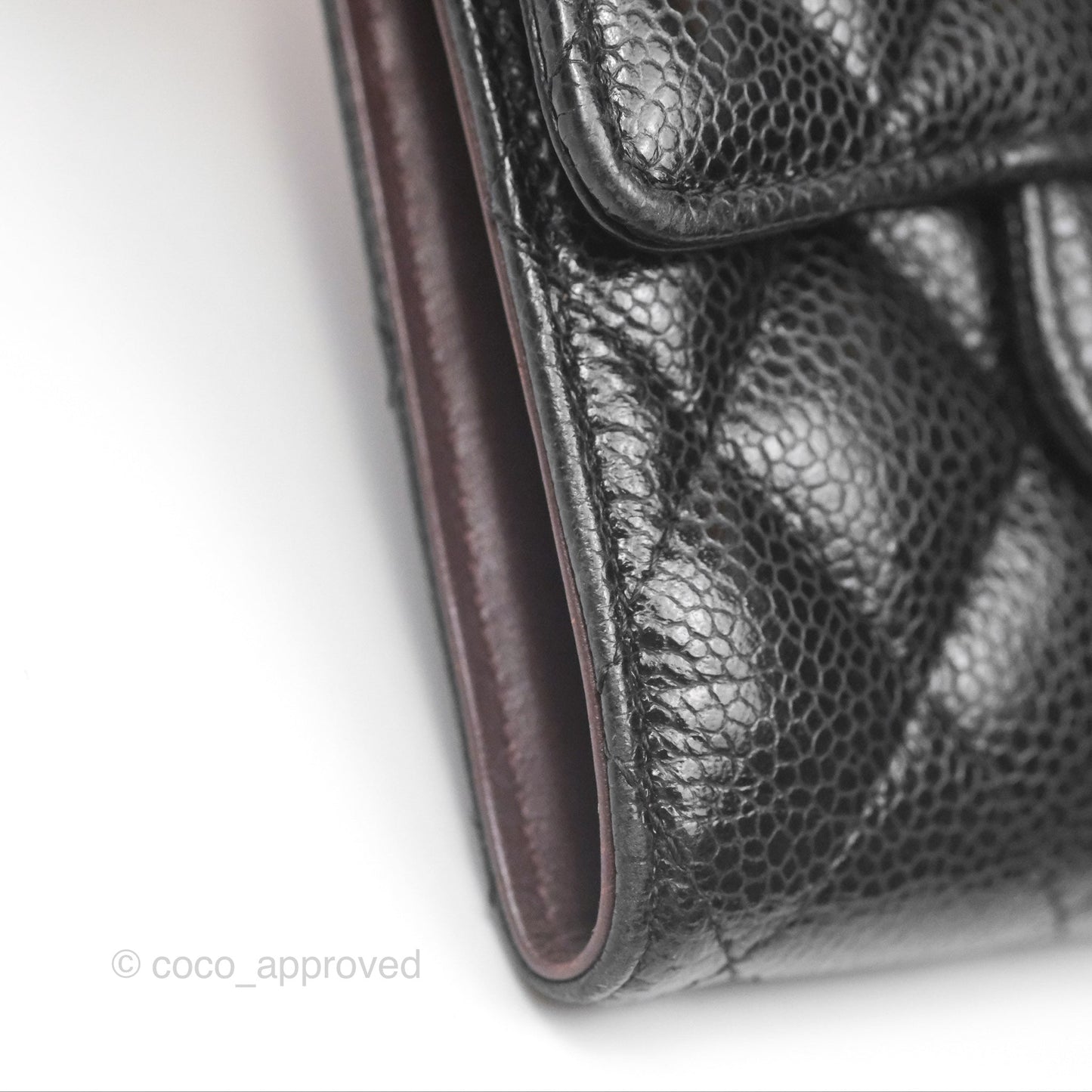 Chanel Classic Short Flap Wallet Black Caviar Silver Hardware