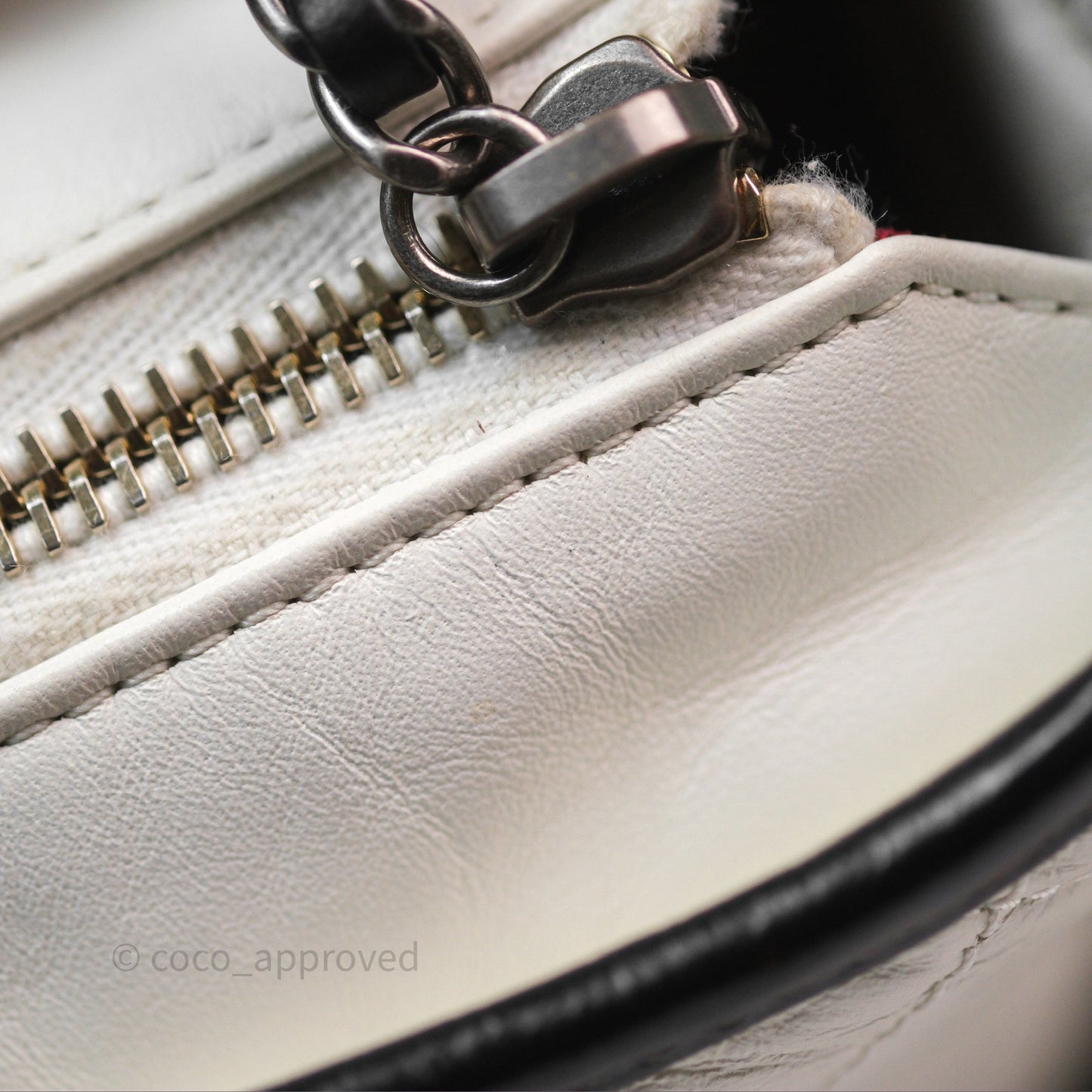 Chanel Small Gabrielle Hobo Quilted Black White Aged Calfskin