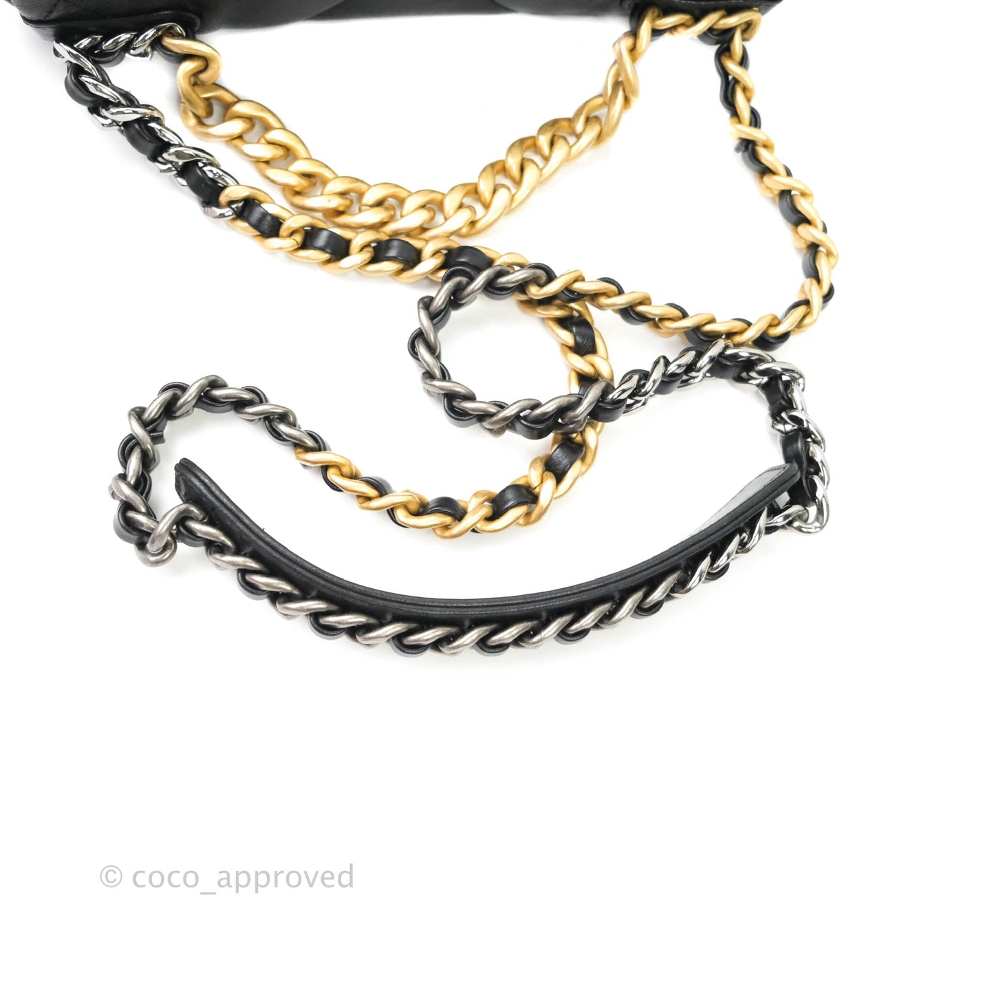 Chanel 19 Small Black Goatskin Mixed Hardware