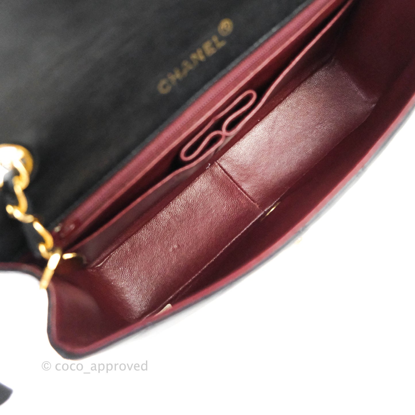 Chanel Vintage Small Single Full Flap Bag Black Lambskin 24K Gold Hardware