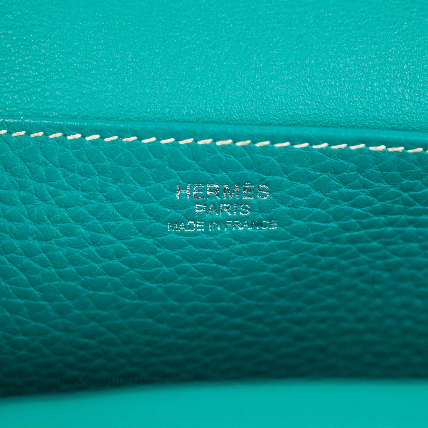 Hermès Halzan 31 Vert Verone Clemence Palladium Hardware