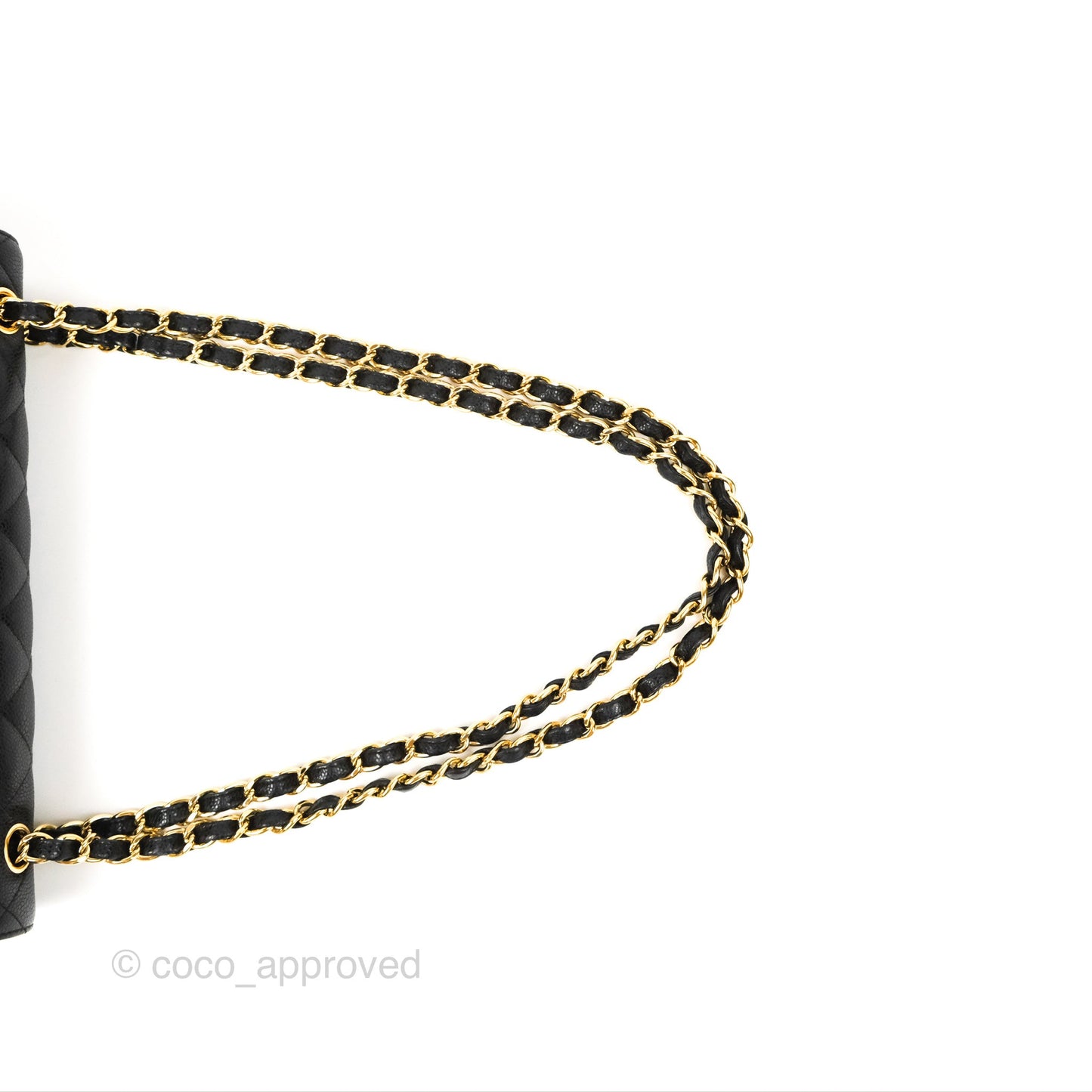 Chanel Jumbo Double Flap Black Caviar Gold Hardware⁣⁣