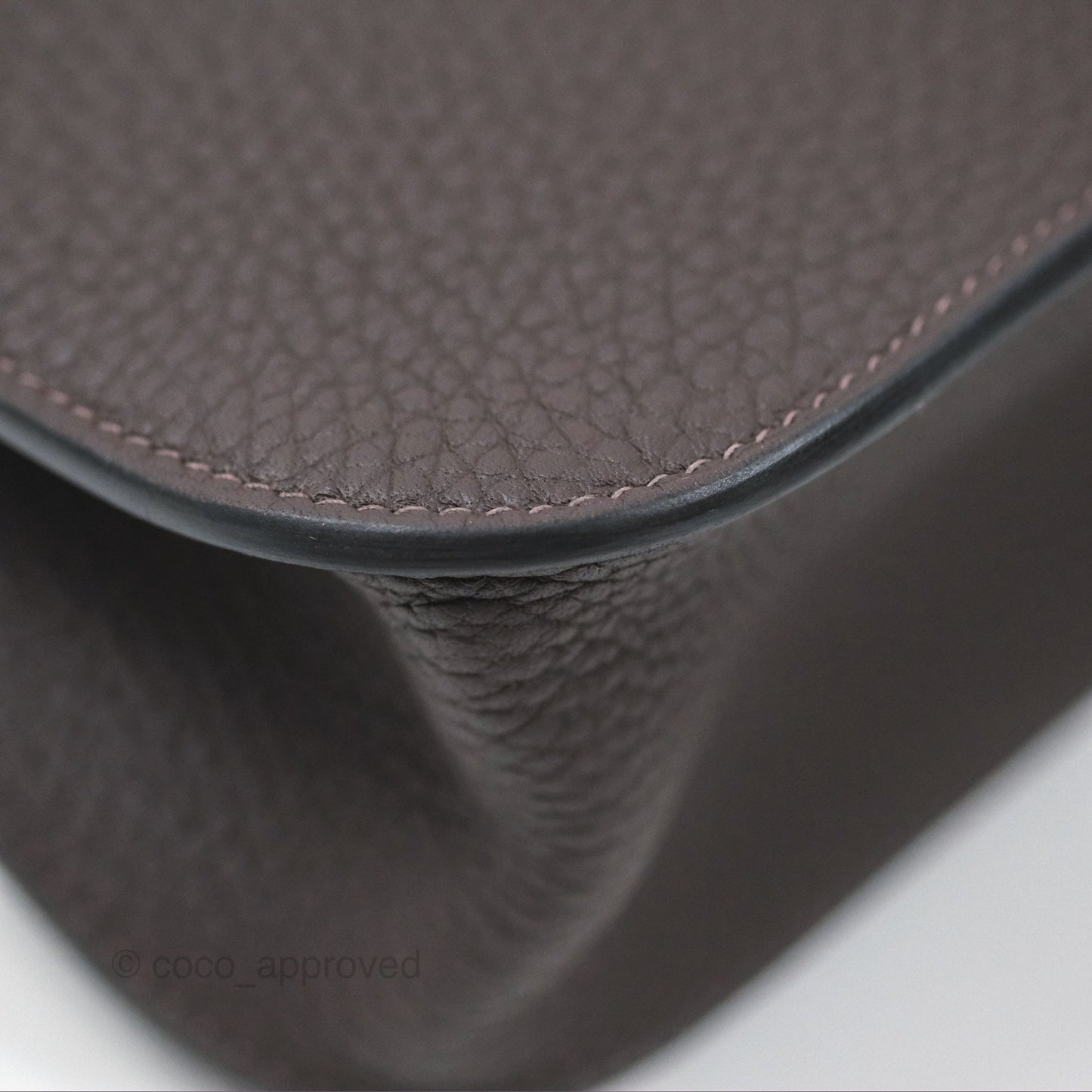 Hermès Halzan 25 Macassar 3S/ Bleu Zanzibar B3 Clemence Gold Hardware
