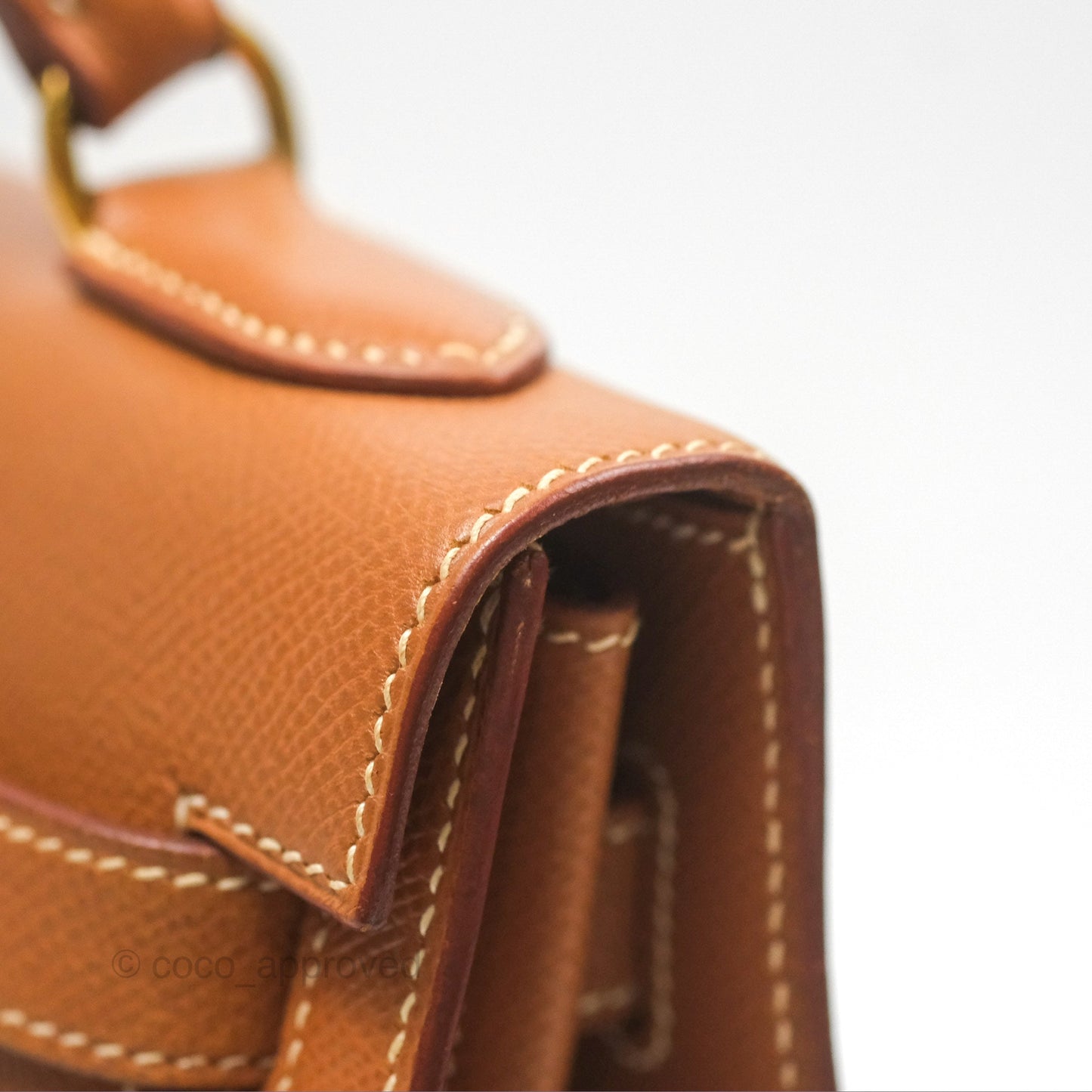 Hermès Kelly 32 Sellier Gold Epsom Gold Hardware
